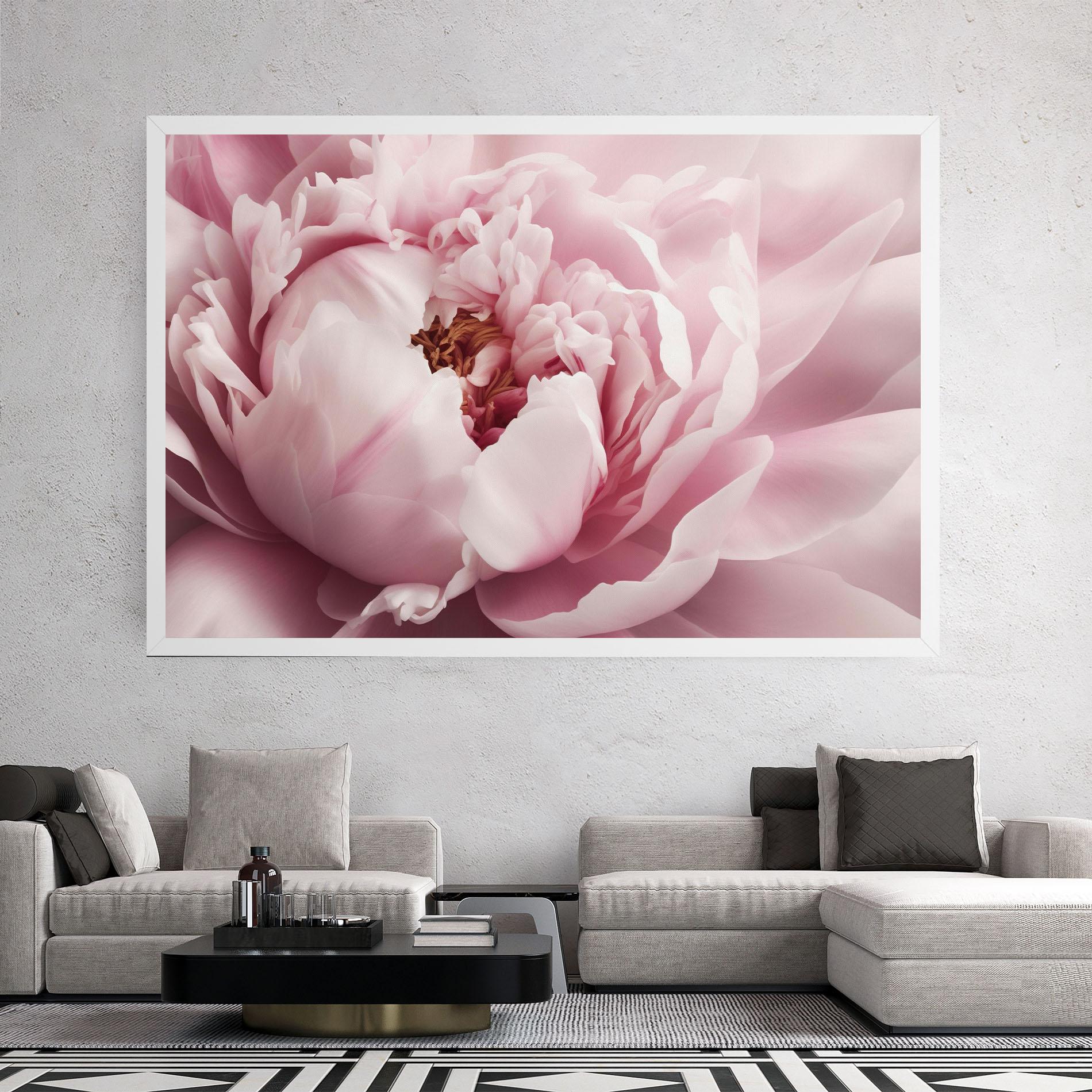 Leinwandbild Pastel Peony Petals mockup 2