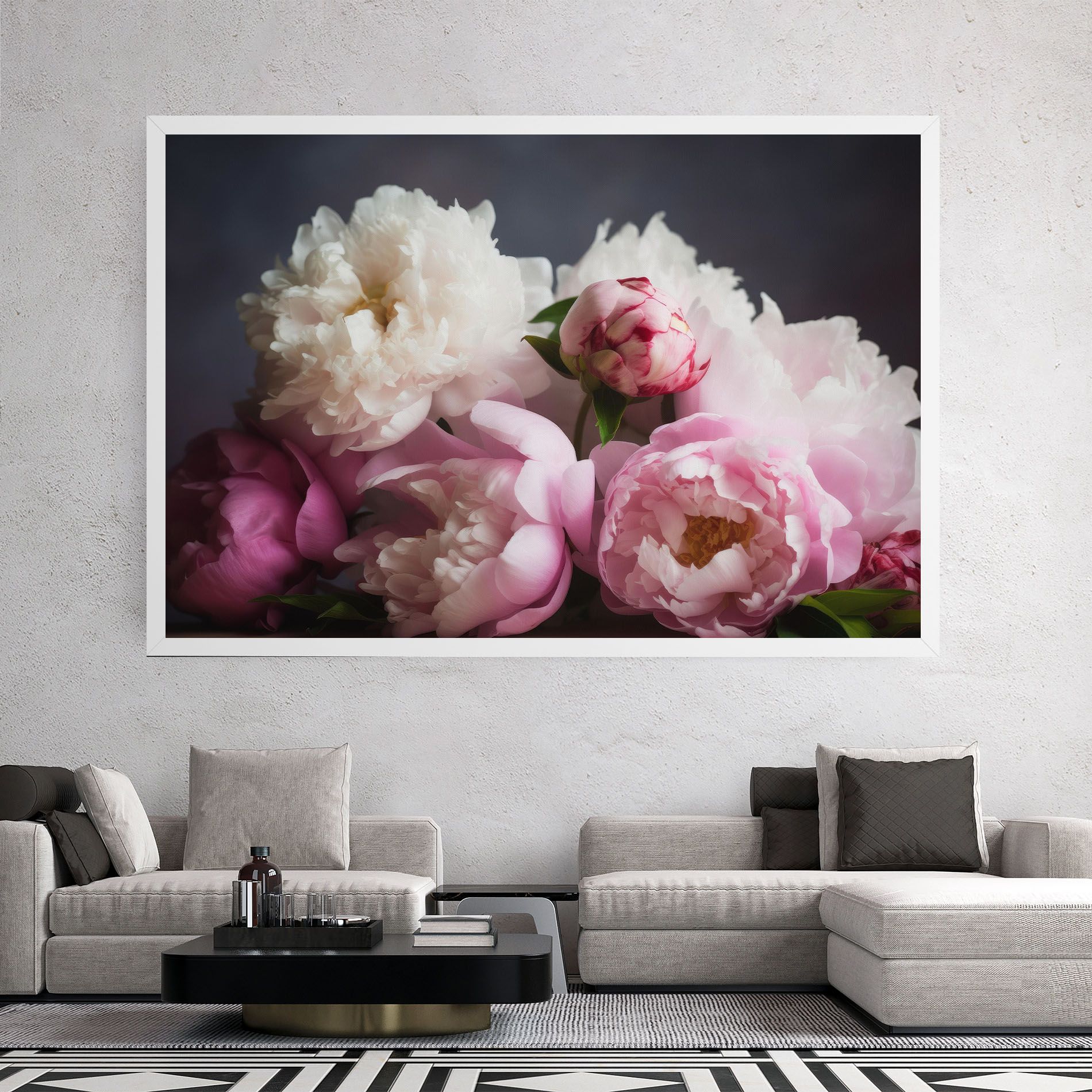 Peonies With Grey mockup 2