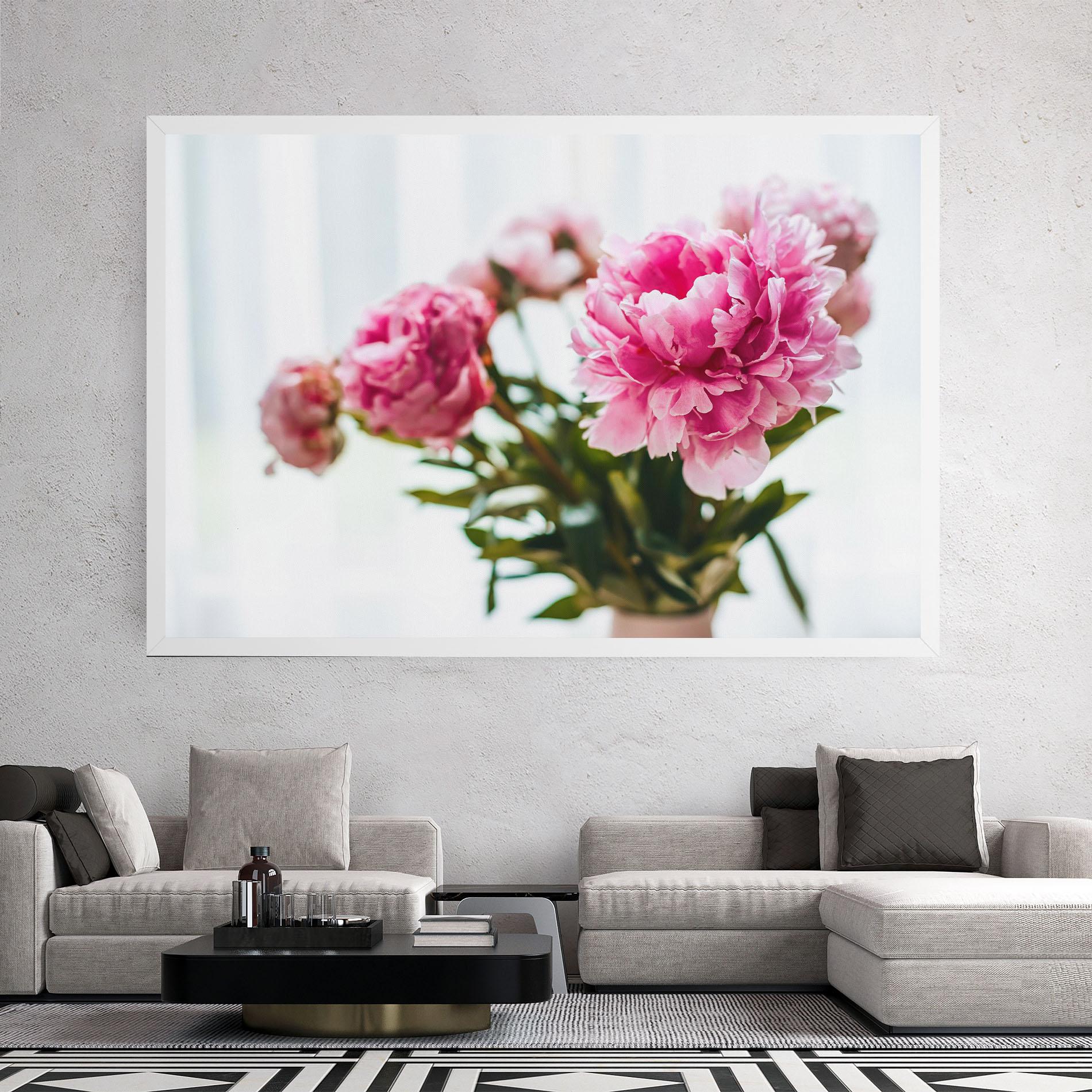 Leinwandbild Peony In Vase mockup 2