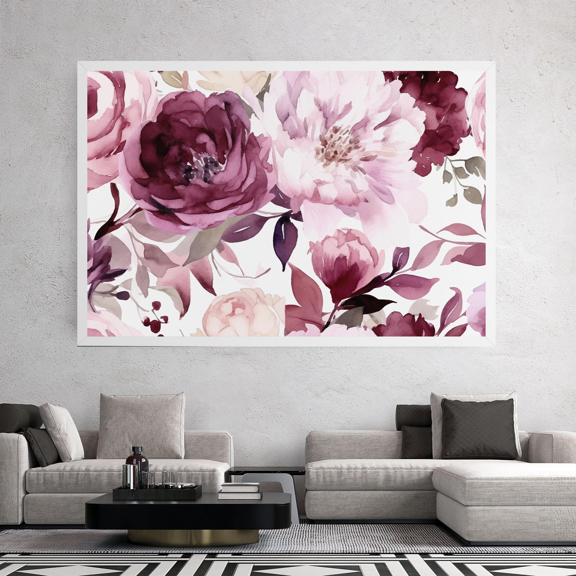 Leinwandbild Peony Pink Purple mockup 2