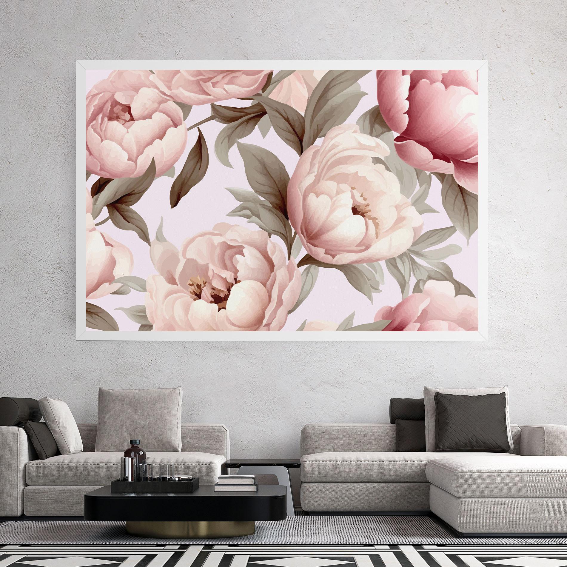 Leinwandbild Pink Peony Buds mockup 2