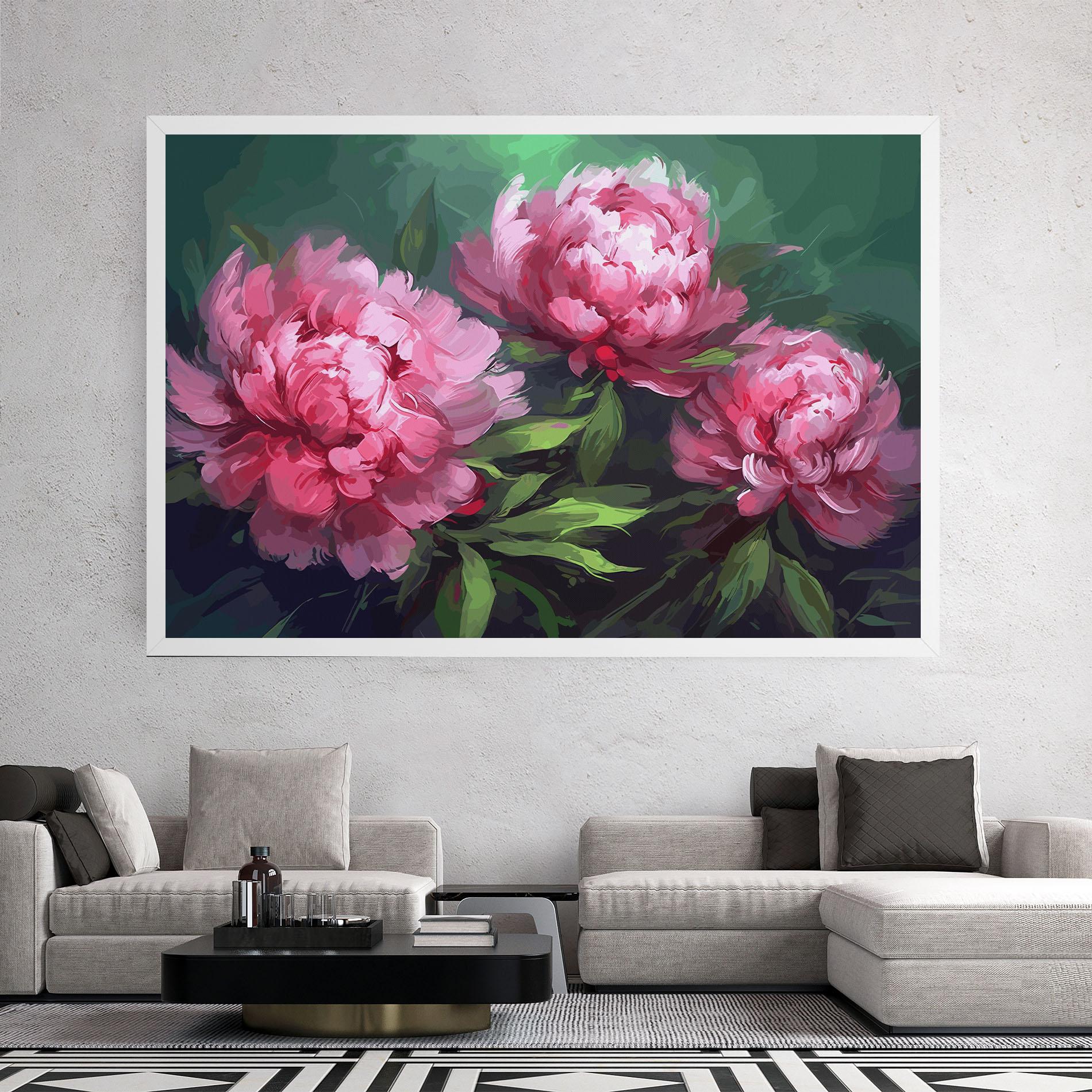 Leinwandbild Pretty Peonies mockup 2