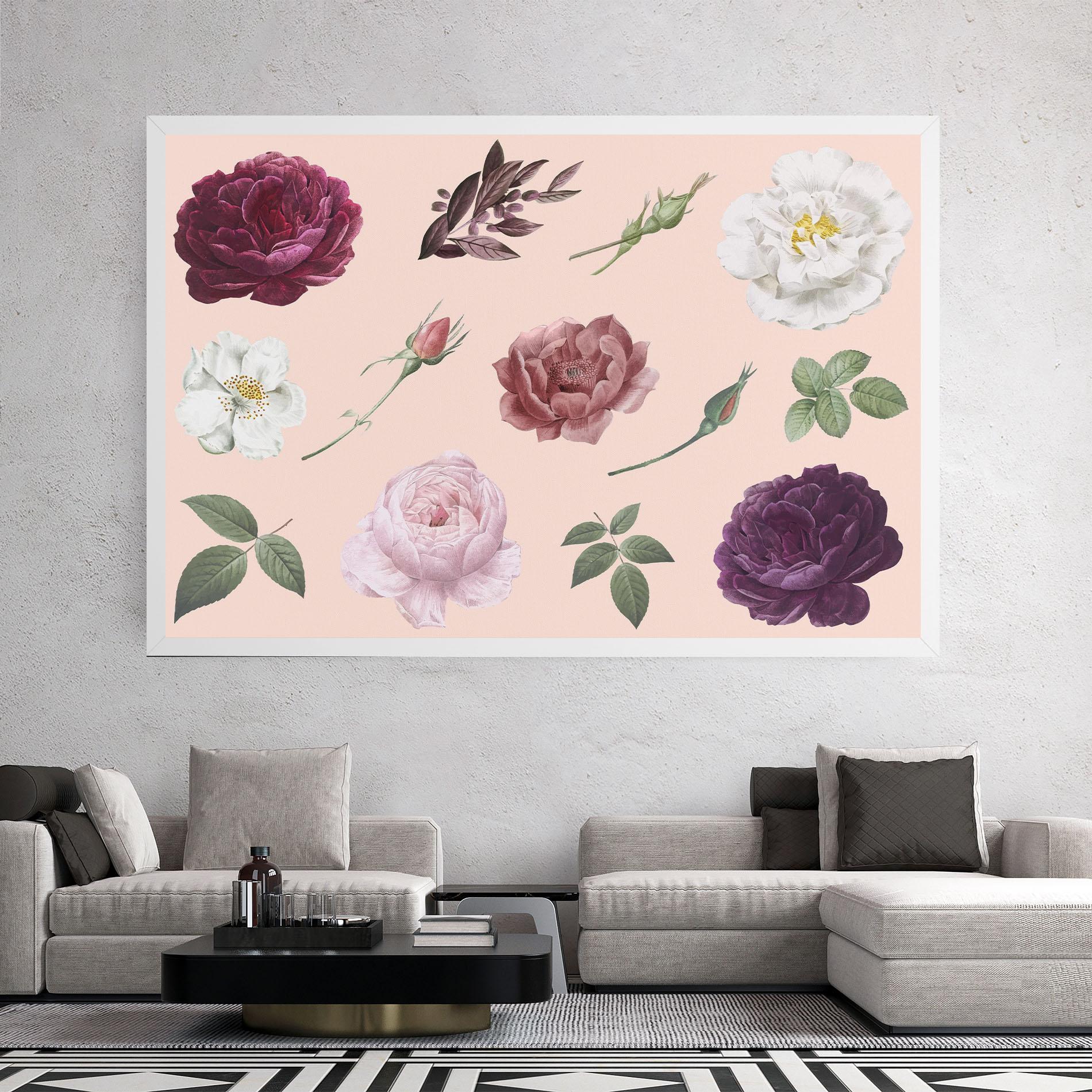 Leinwandbild Rose And Peony mockup 2