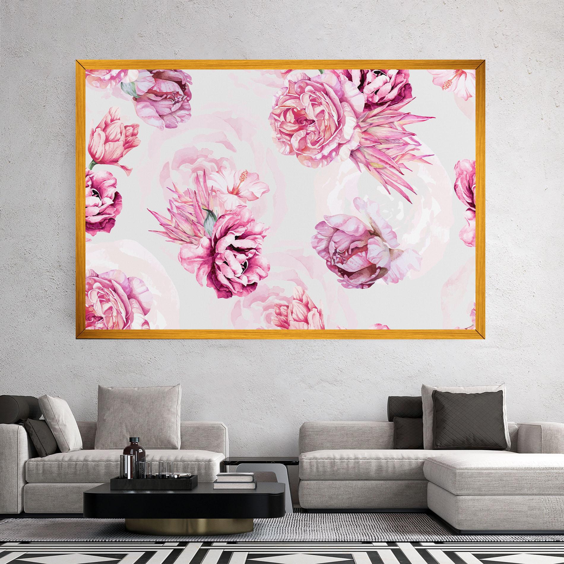 Leinwandbild Blooming Peony mockup 2