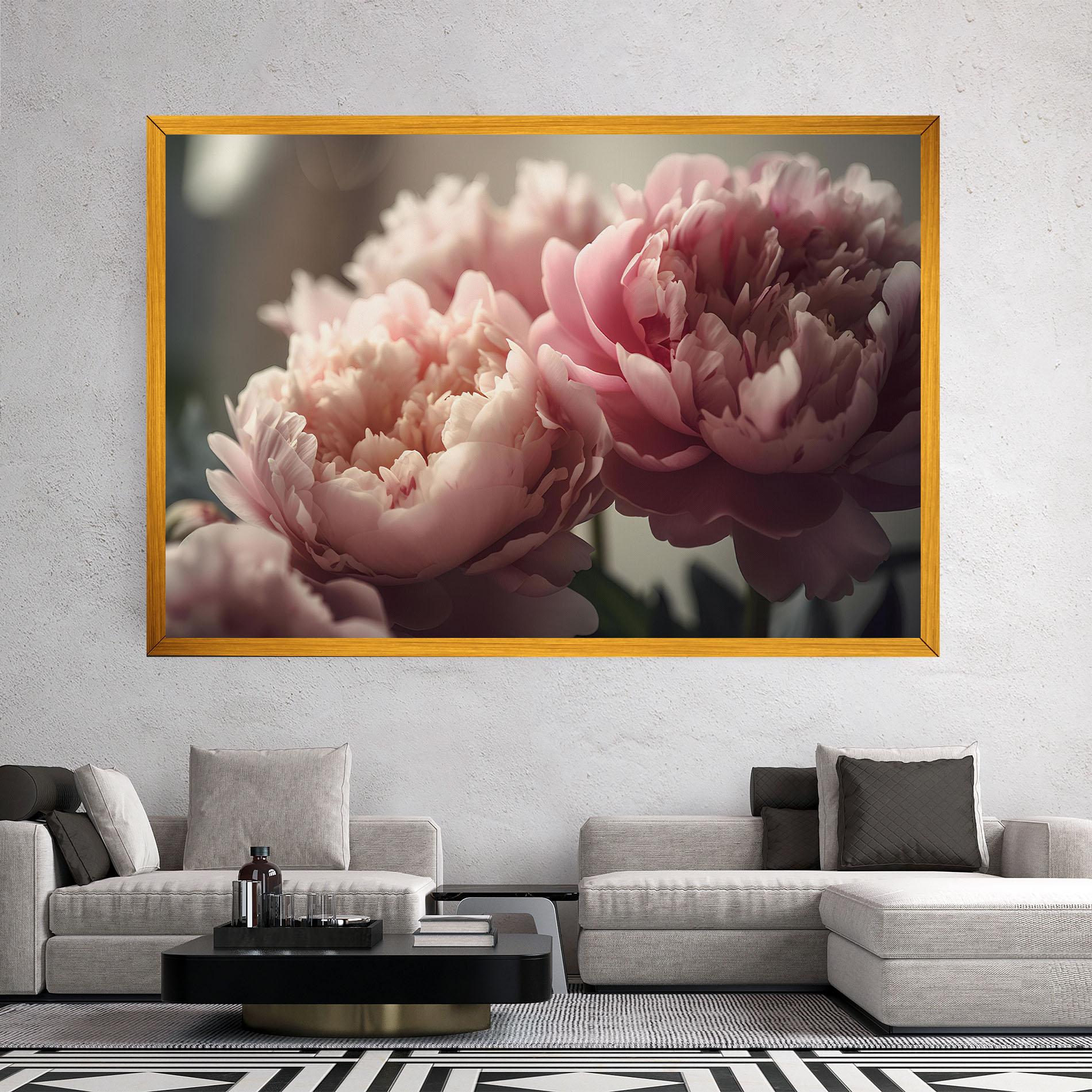 Leinwandbild Cream Dreamy Peony mockup 2