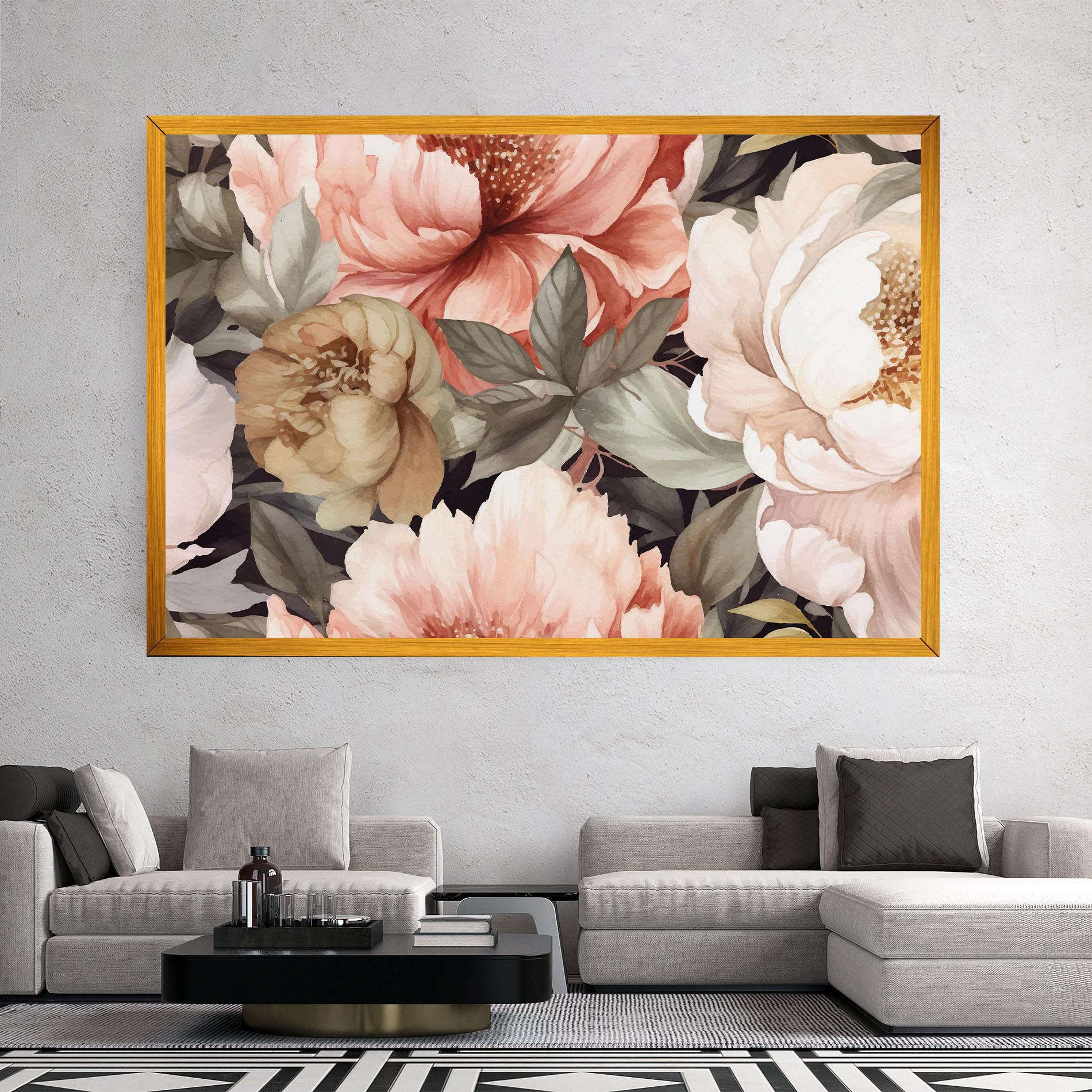 Leinwandbild Cream Pink Peony mockup 2