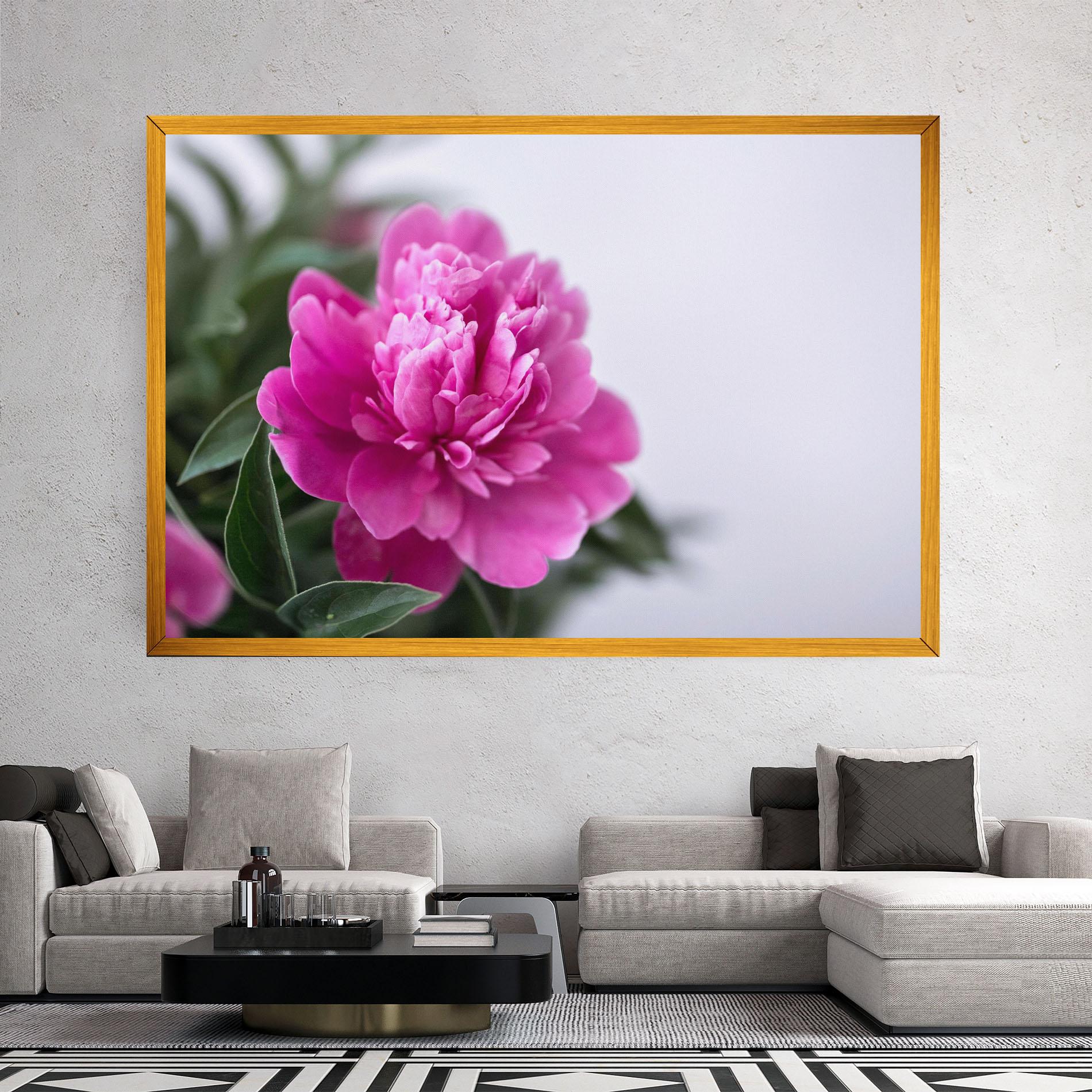 Leinwandbild Dark Pink Peony mockup 2