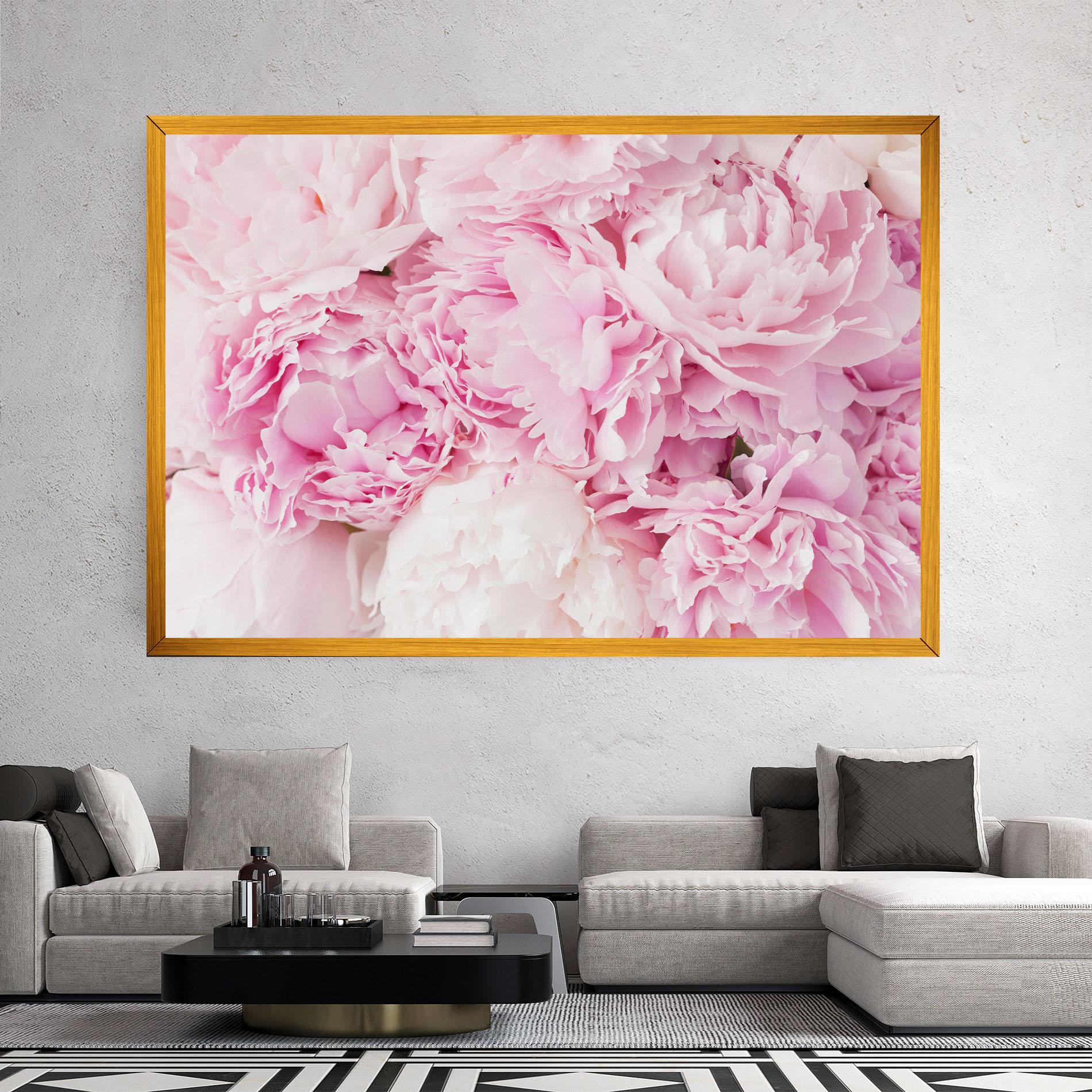 Leinwandbild Dreamy Pink Pastel Peony mockup 2