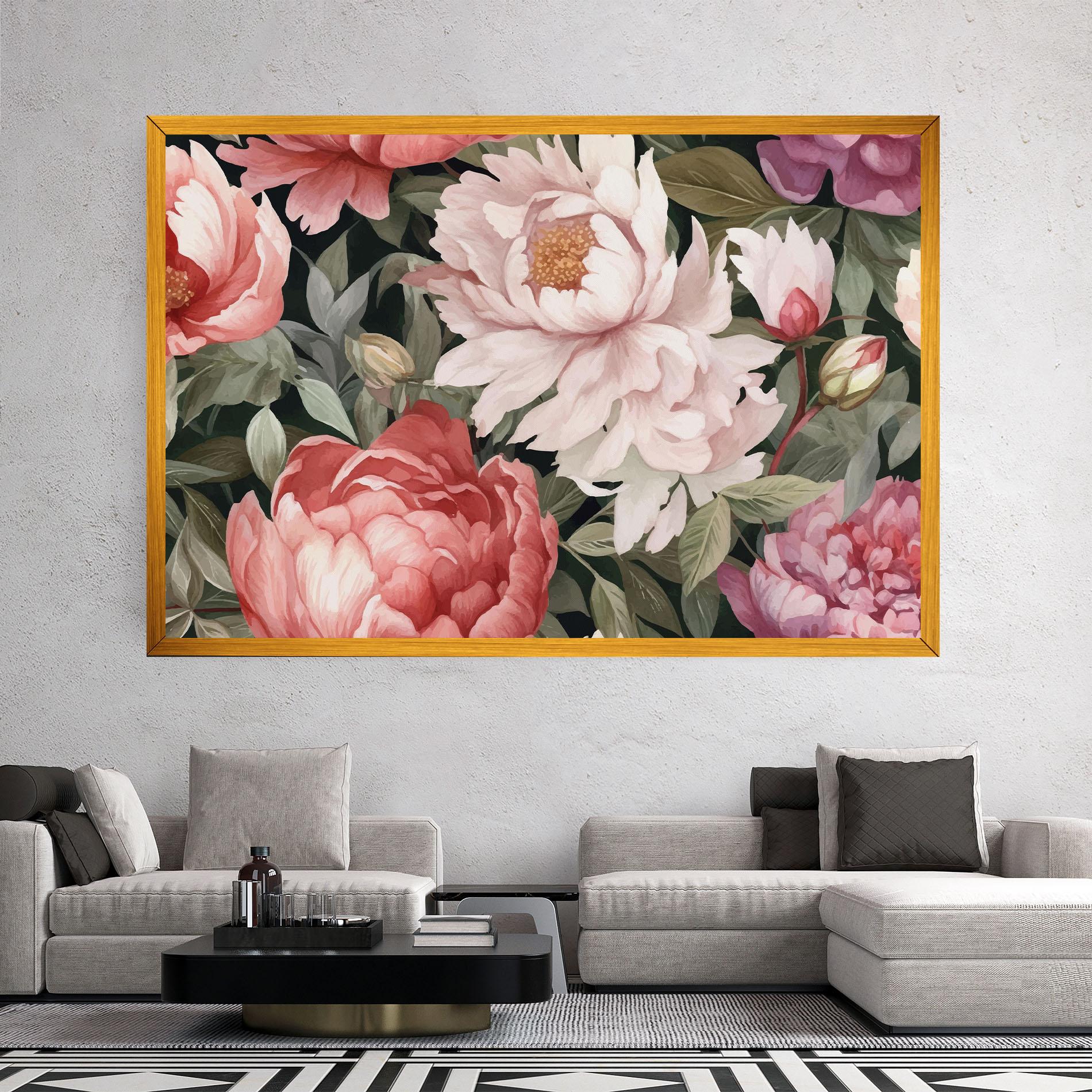 Leinwandbild Light Peony Art mockup 2