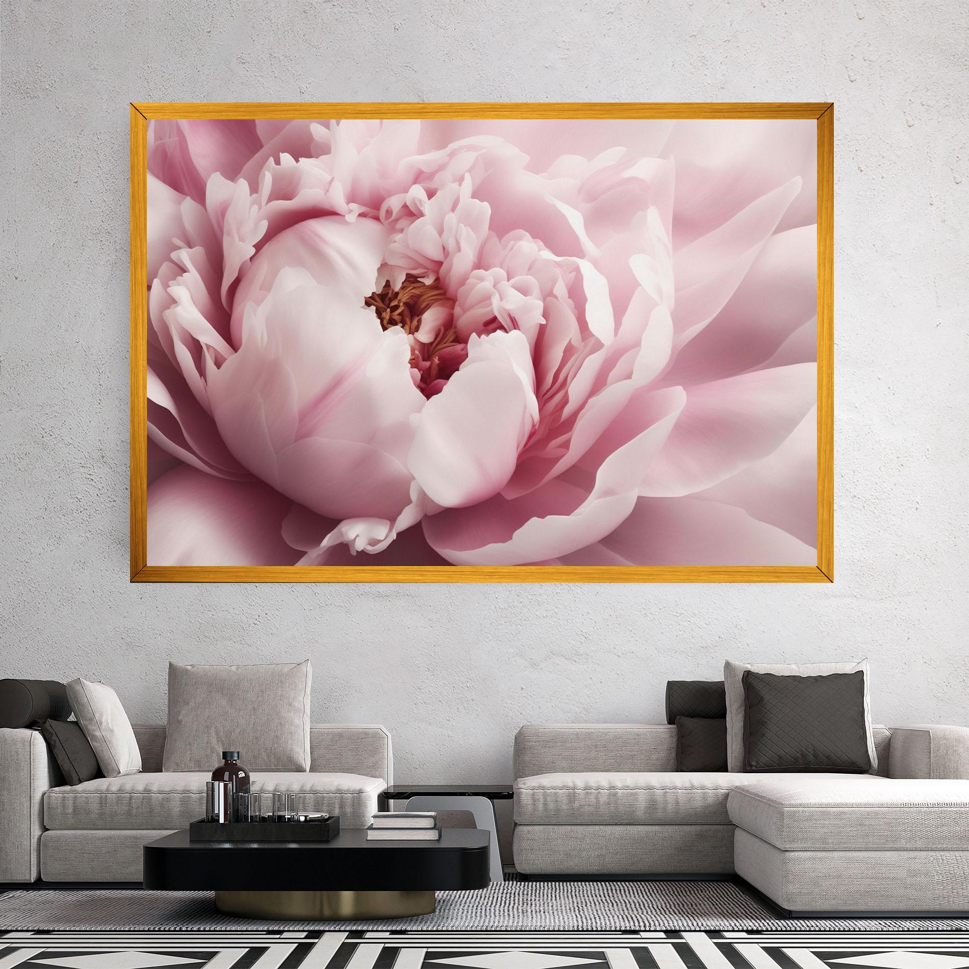 Leinwandbild Pastel Peony Petals mockup 2
