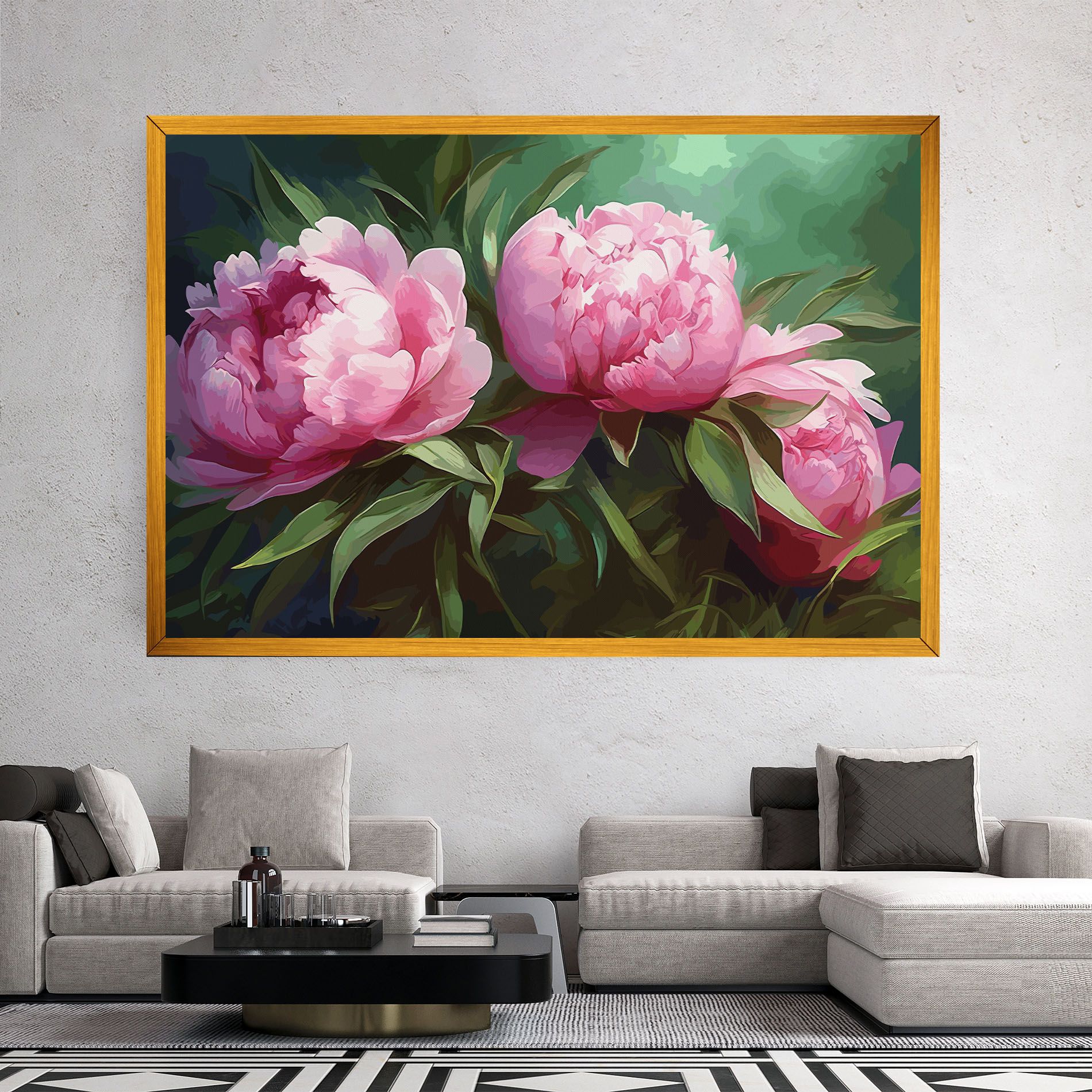 Peonies Art mockup 2