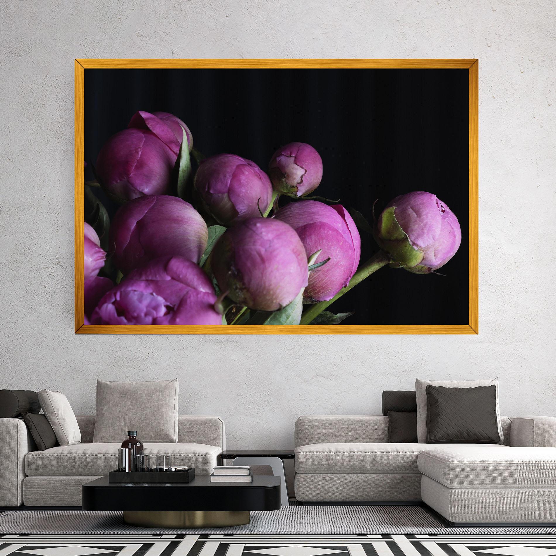 Leinwandbild Peony Buds mockup 2