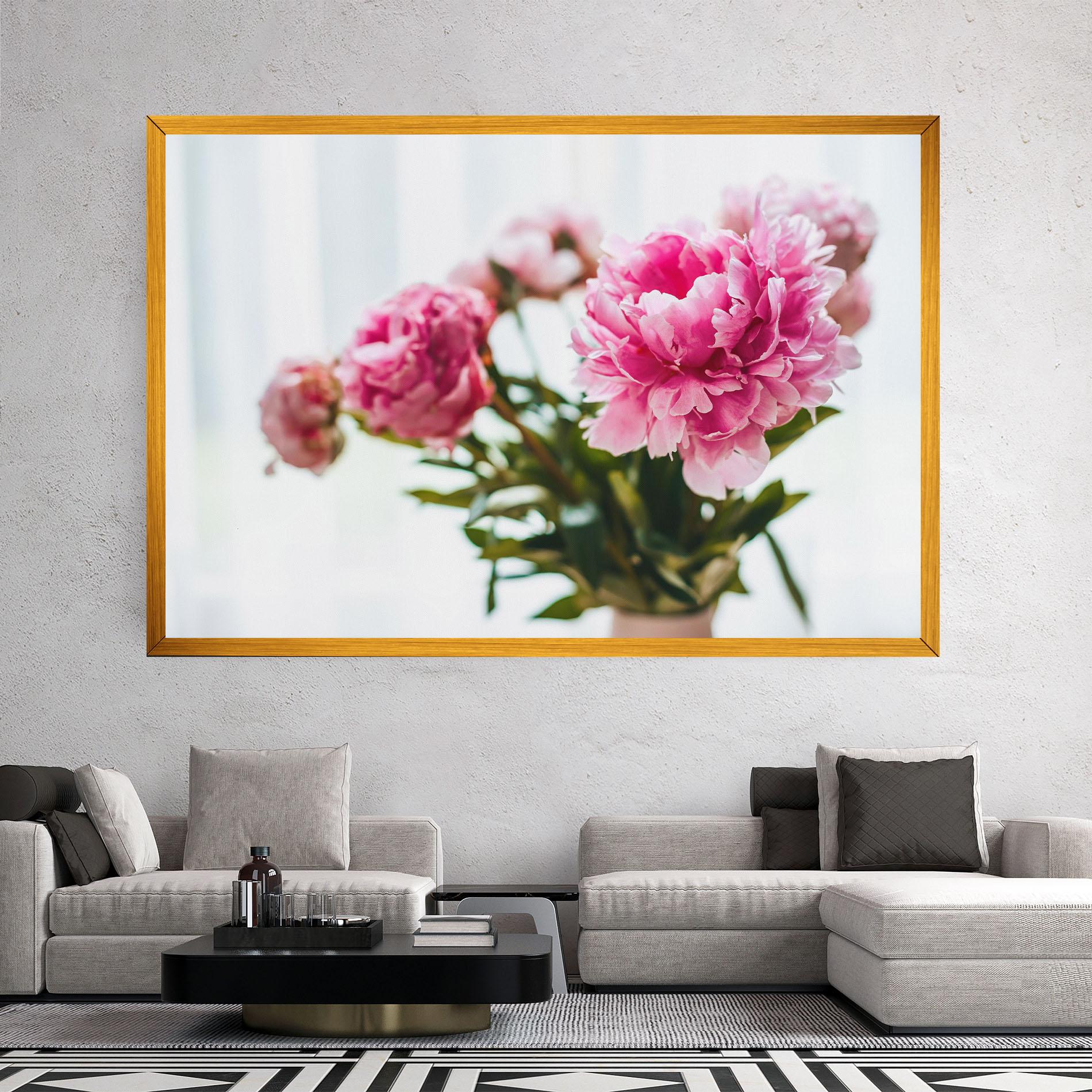 Leinwandbild Peony In Vase mockup 2