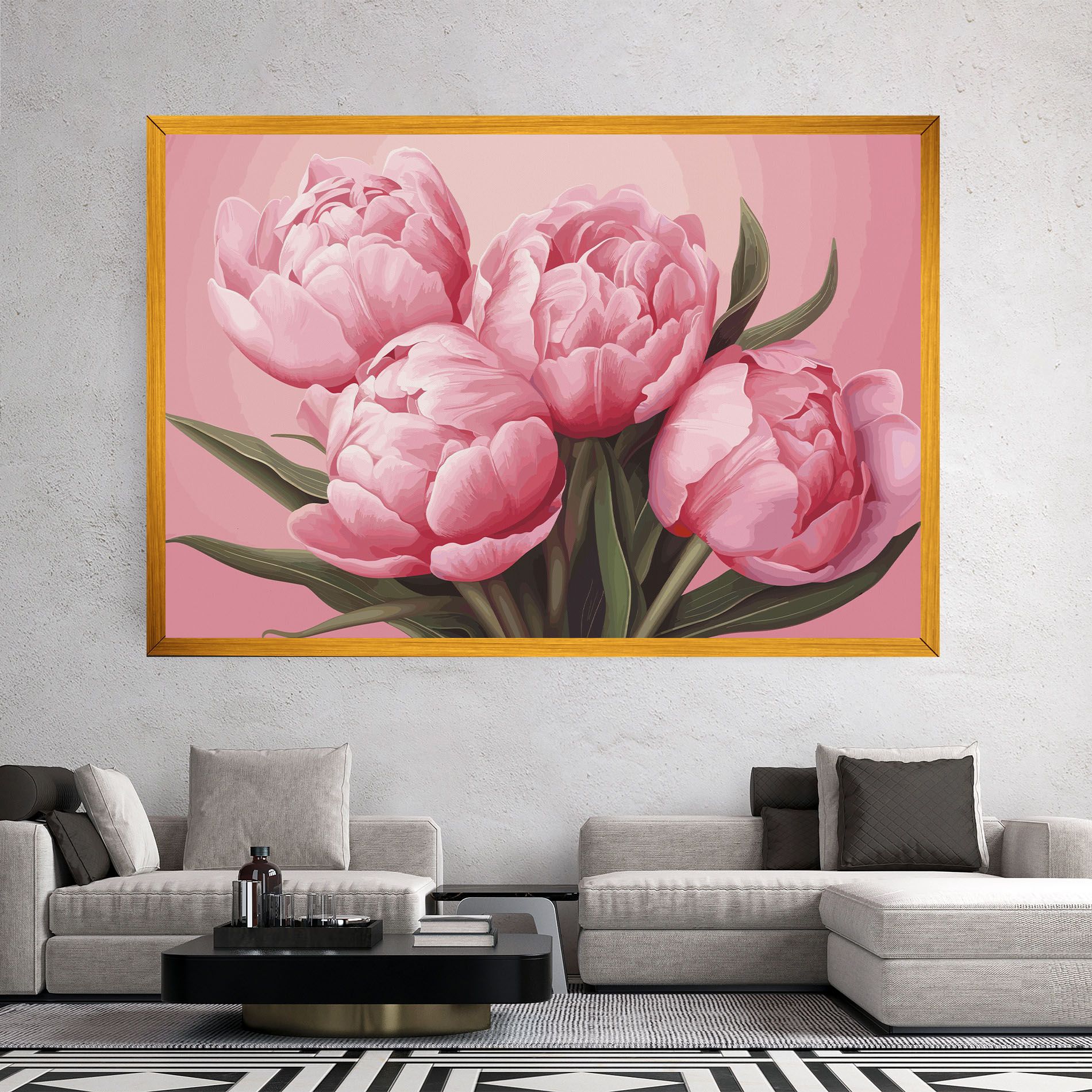 Peony On Pink mockup 2