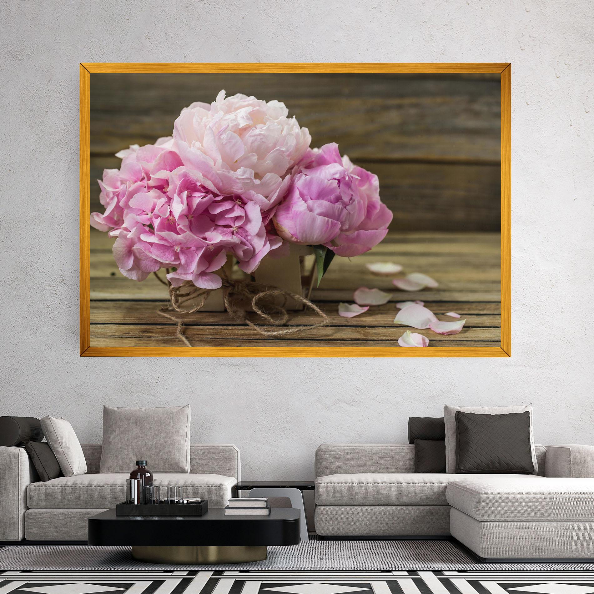 Leinwandbild Peony On Table mockup 2