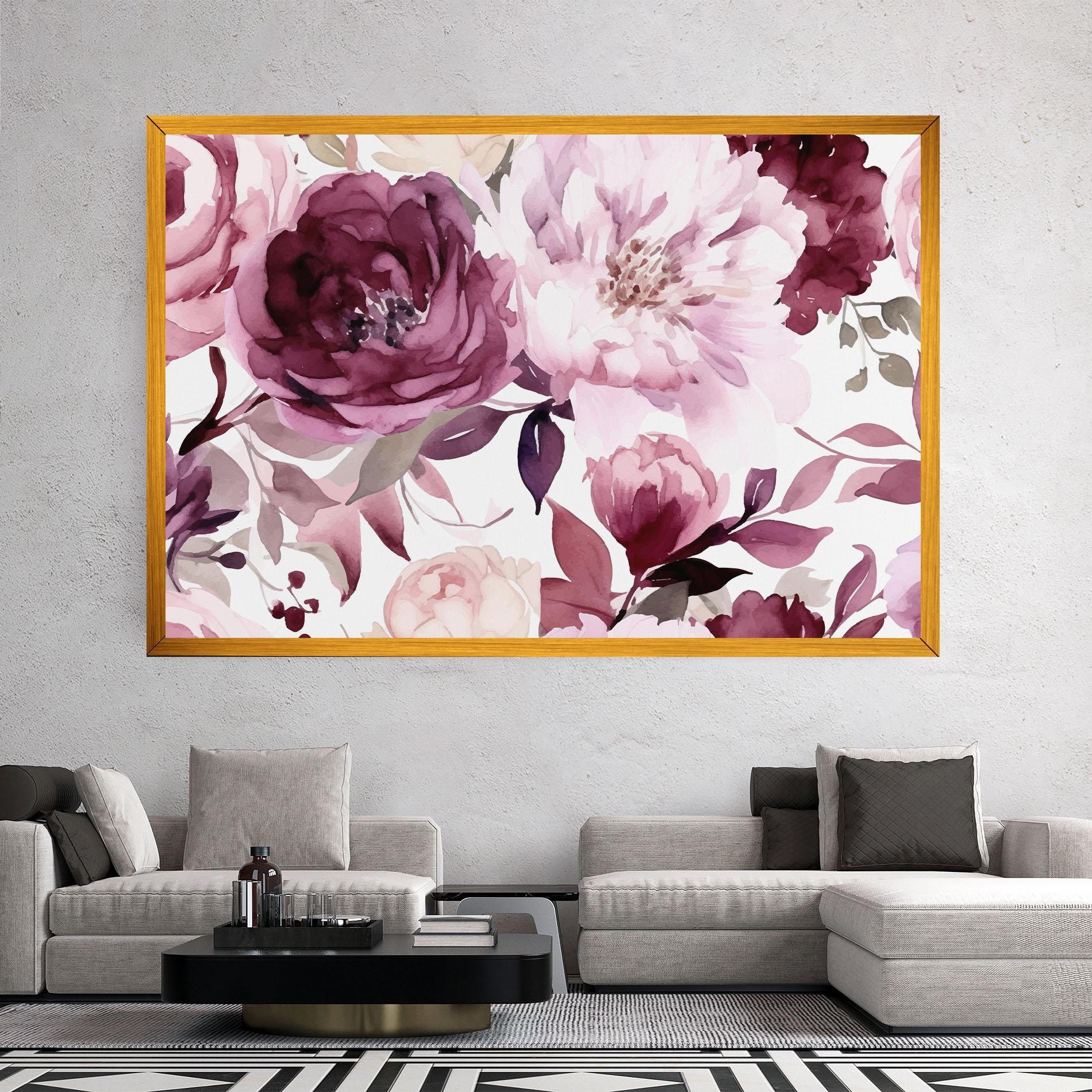 Leinwandbild Peony Pink Purple mockup 2