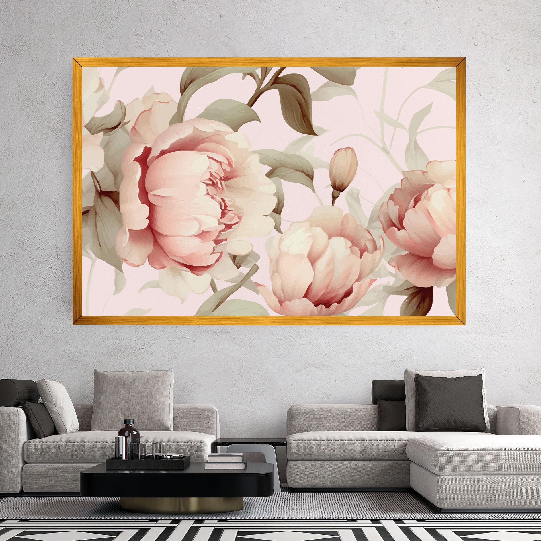 Leinwandbild Pink Pretty Peony mockup 2