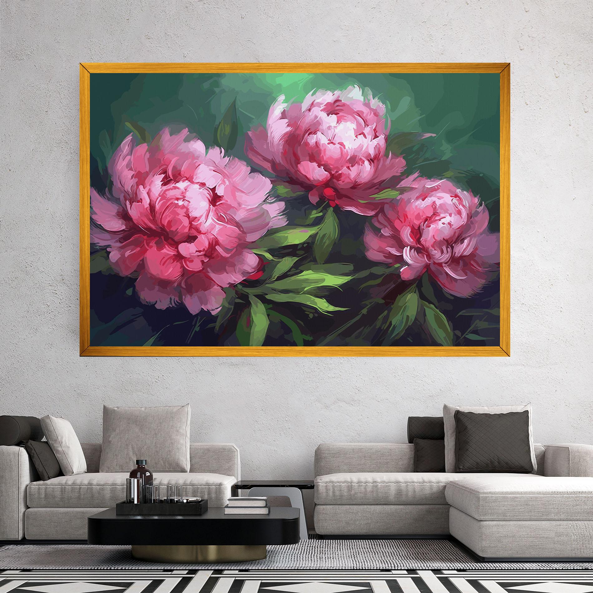 Leinwandbild Pretty Peonies mockup 2