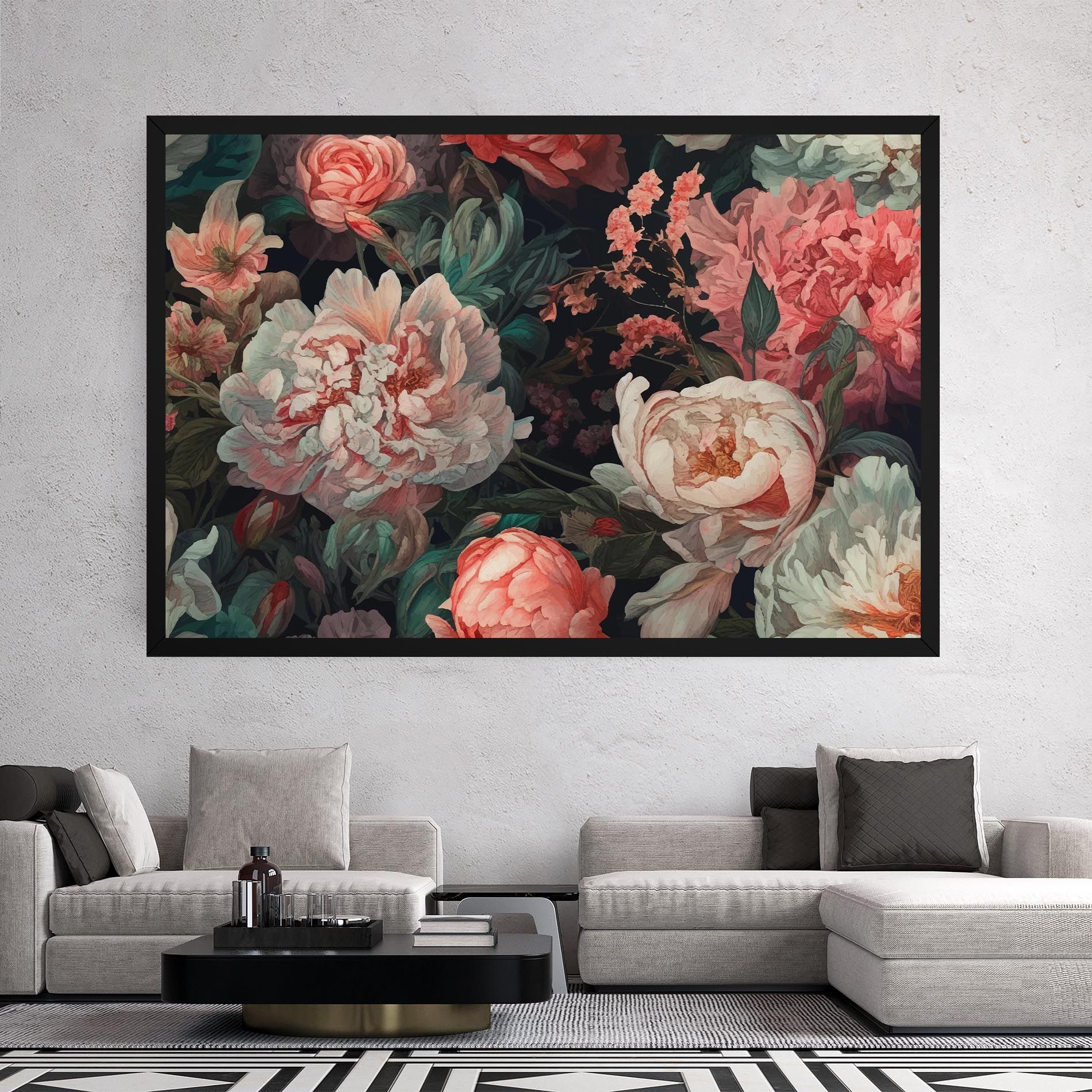 Artistic Pink Peony mockup 2