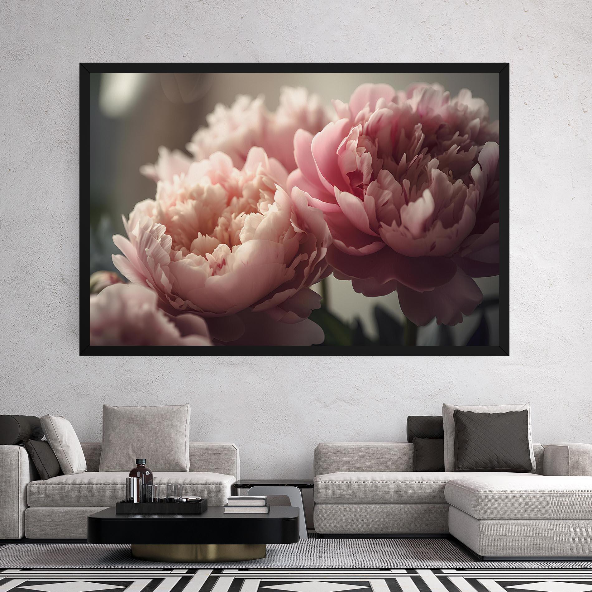 Leinwandbild Cream Dreamy Peony mockup 2