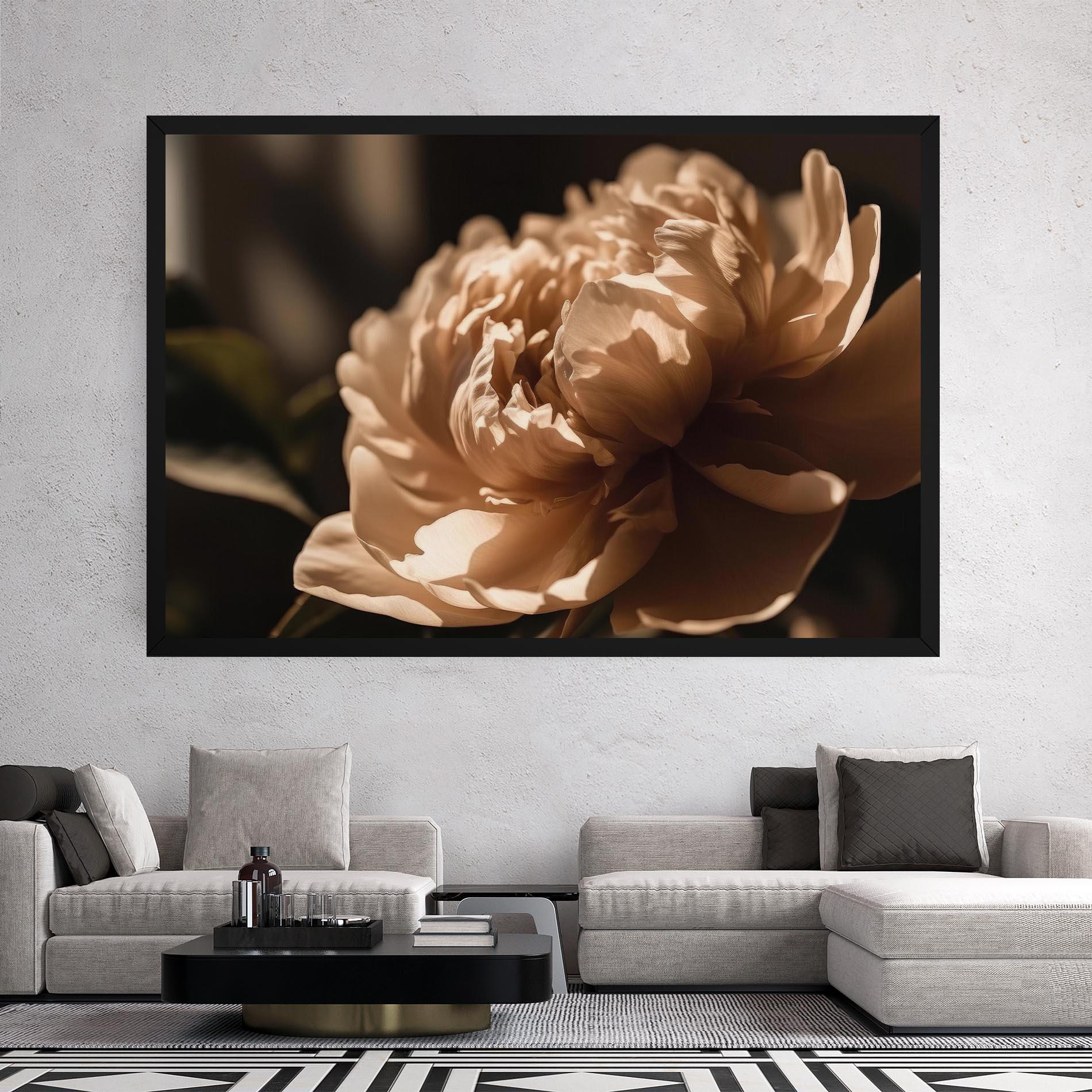 Leinwandbild Cream Peony mockup 2