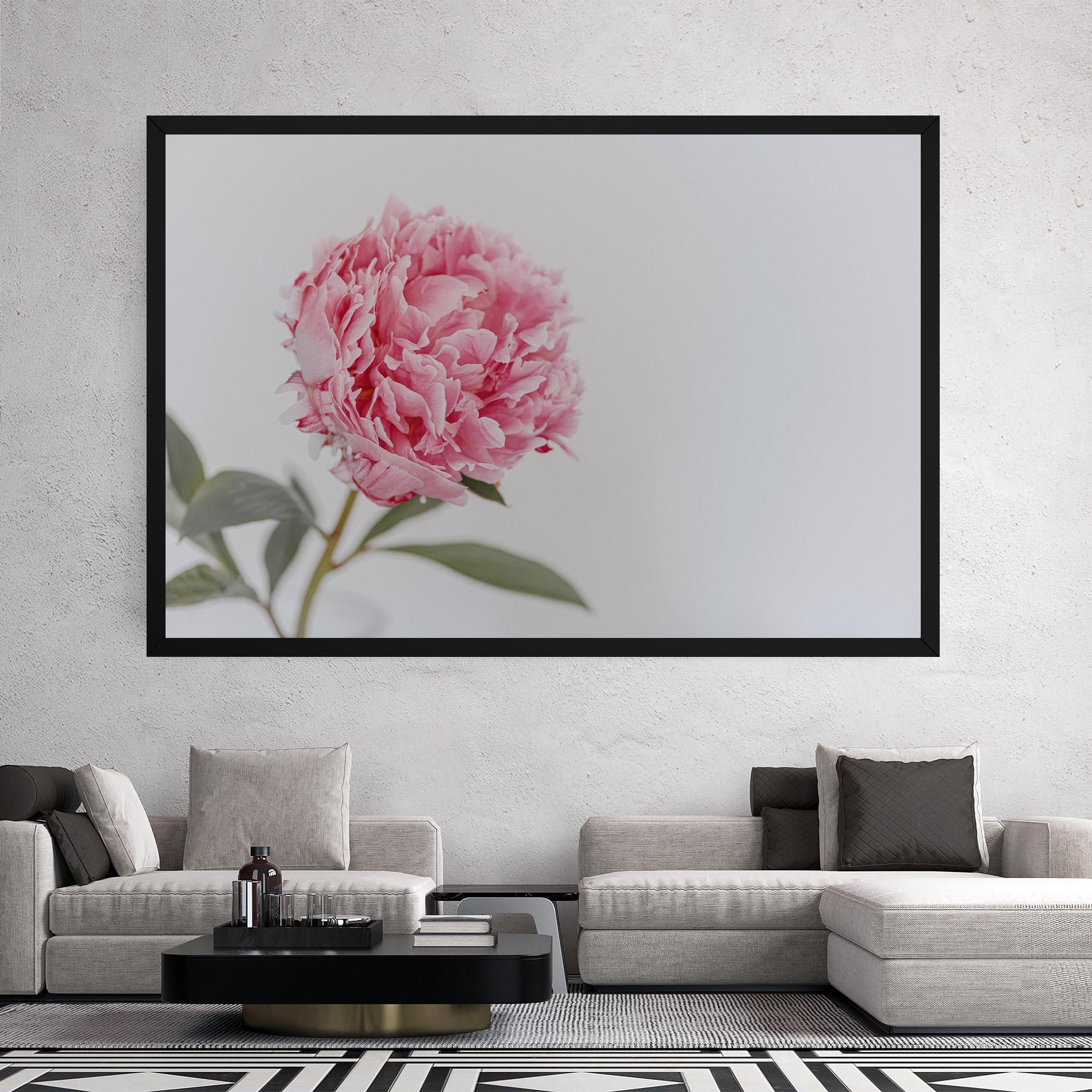 Leinwandbild One Peony mockup 2