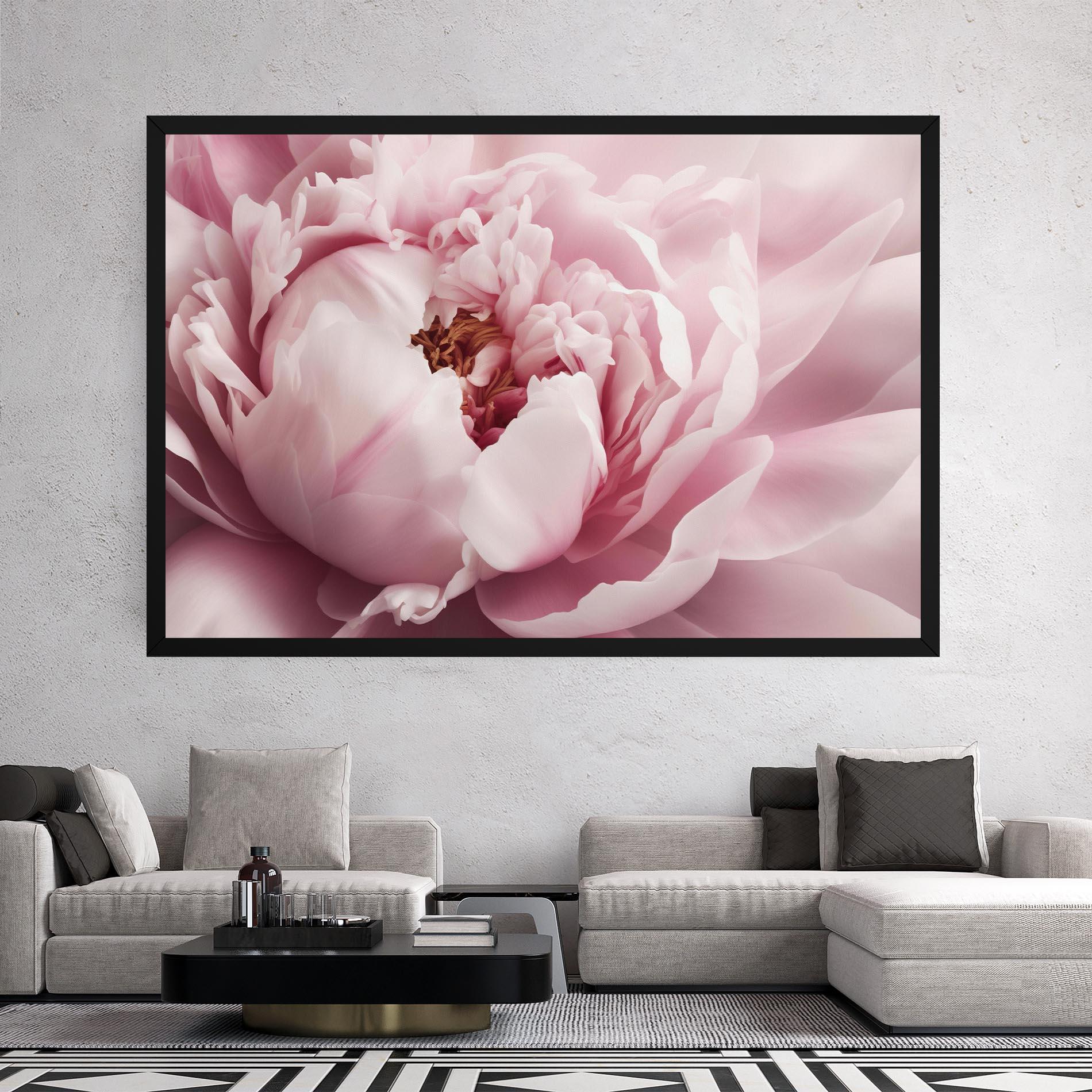 Leinwandbild Pastel Peony Petals mockup 2