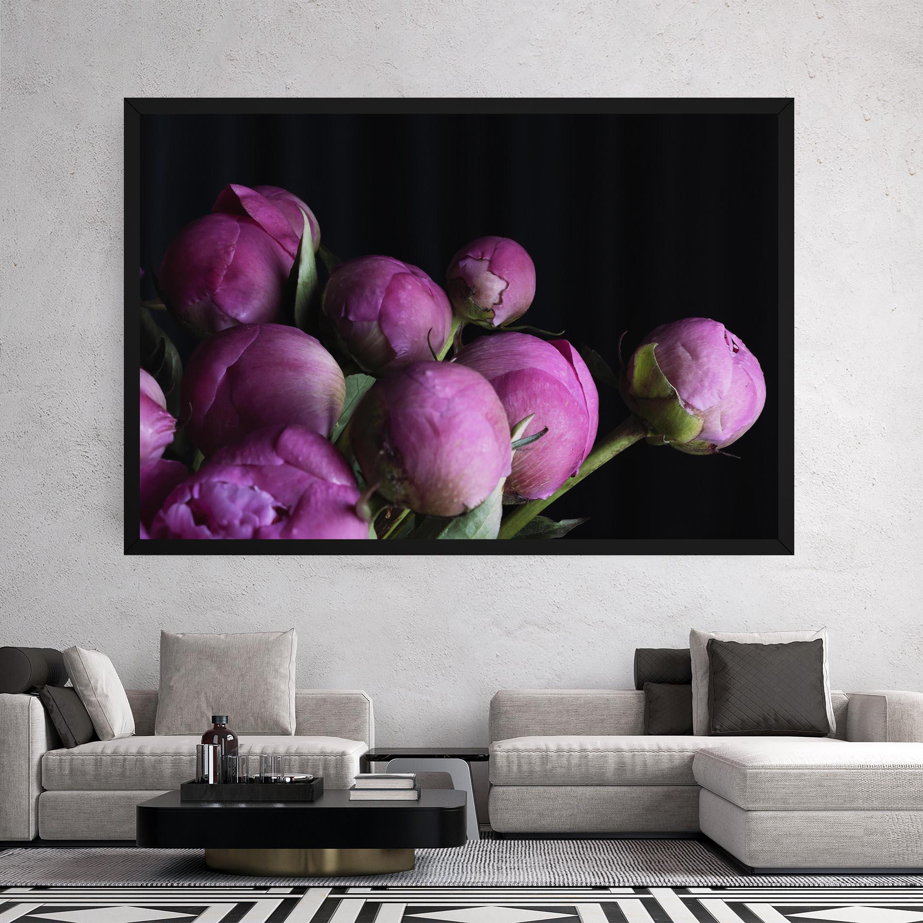 Leinwandbild Peony Buds mockup 2