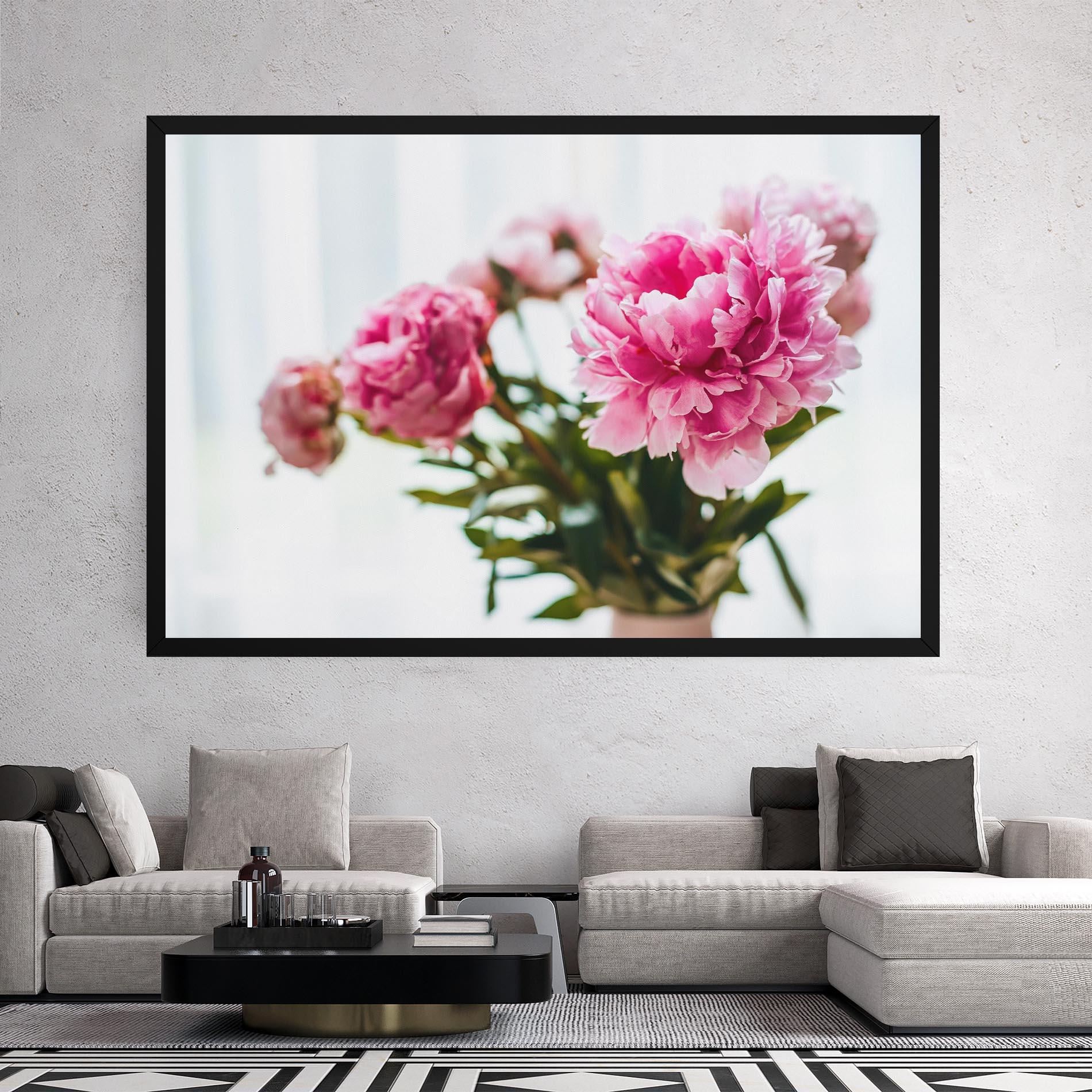 Leinwandbild Peony In Vase mockup 2