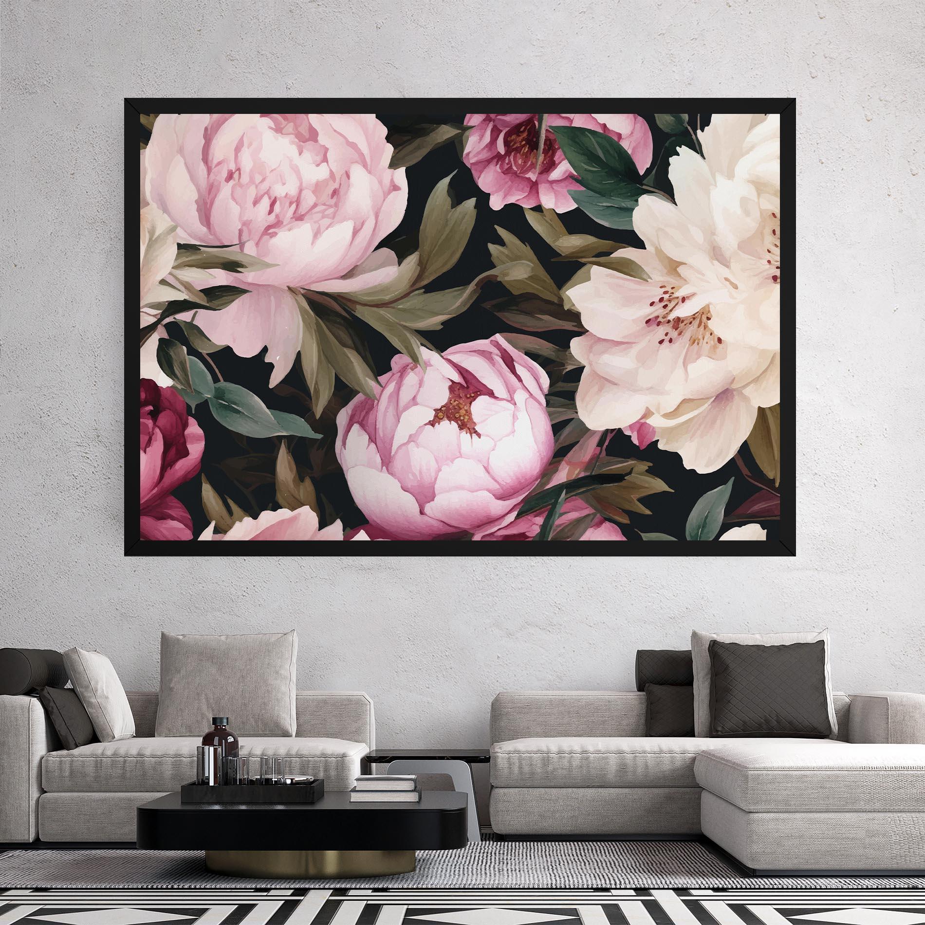 Leinwandbild Peony Paint mockup 2