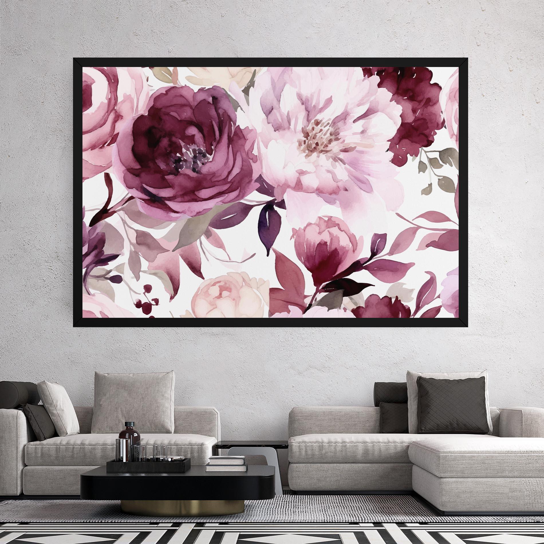 Leinwandbild Peony Pink Purple mockup 2