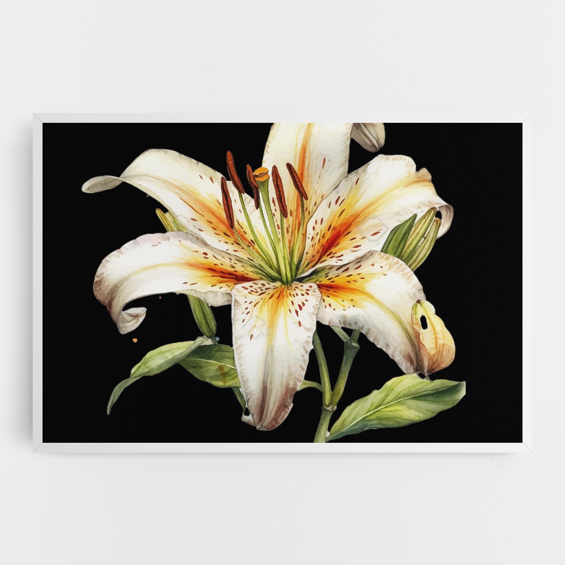 Beautiful White Lily mockup 0