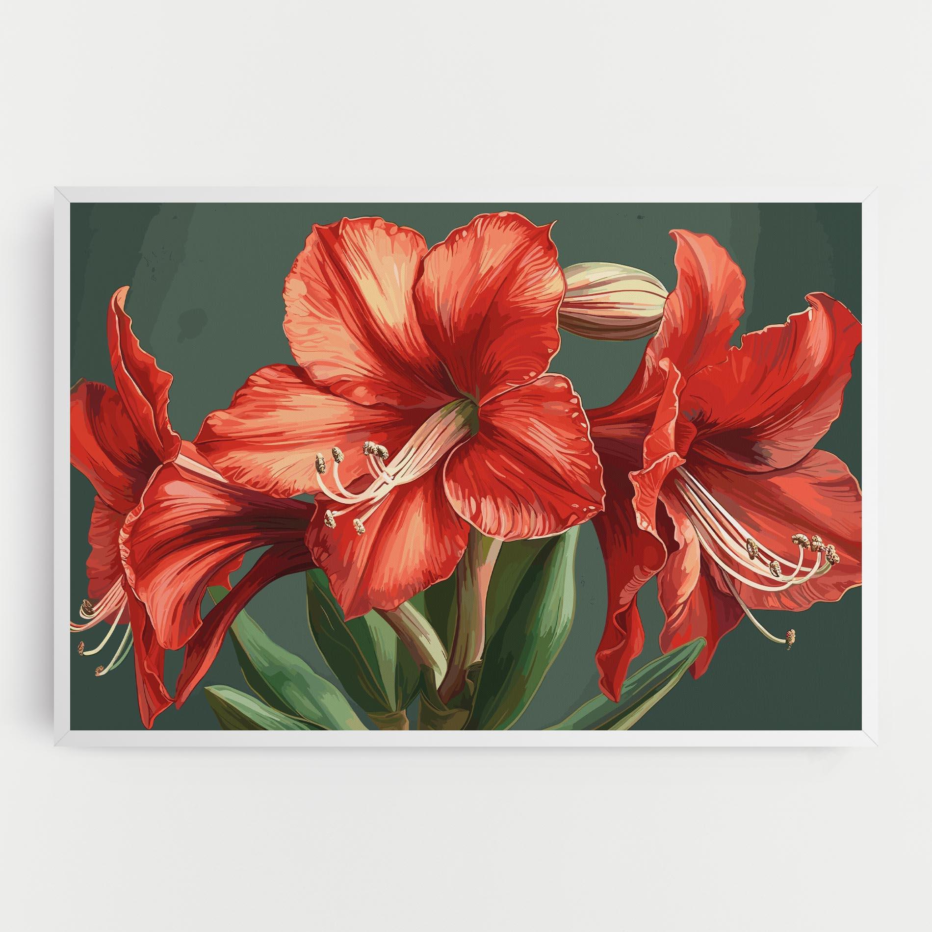 Leinwandbild Lily Orange Art mockup 0