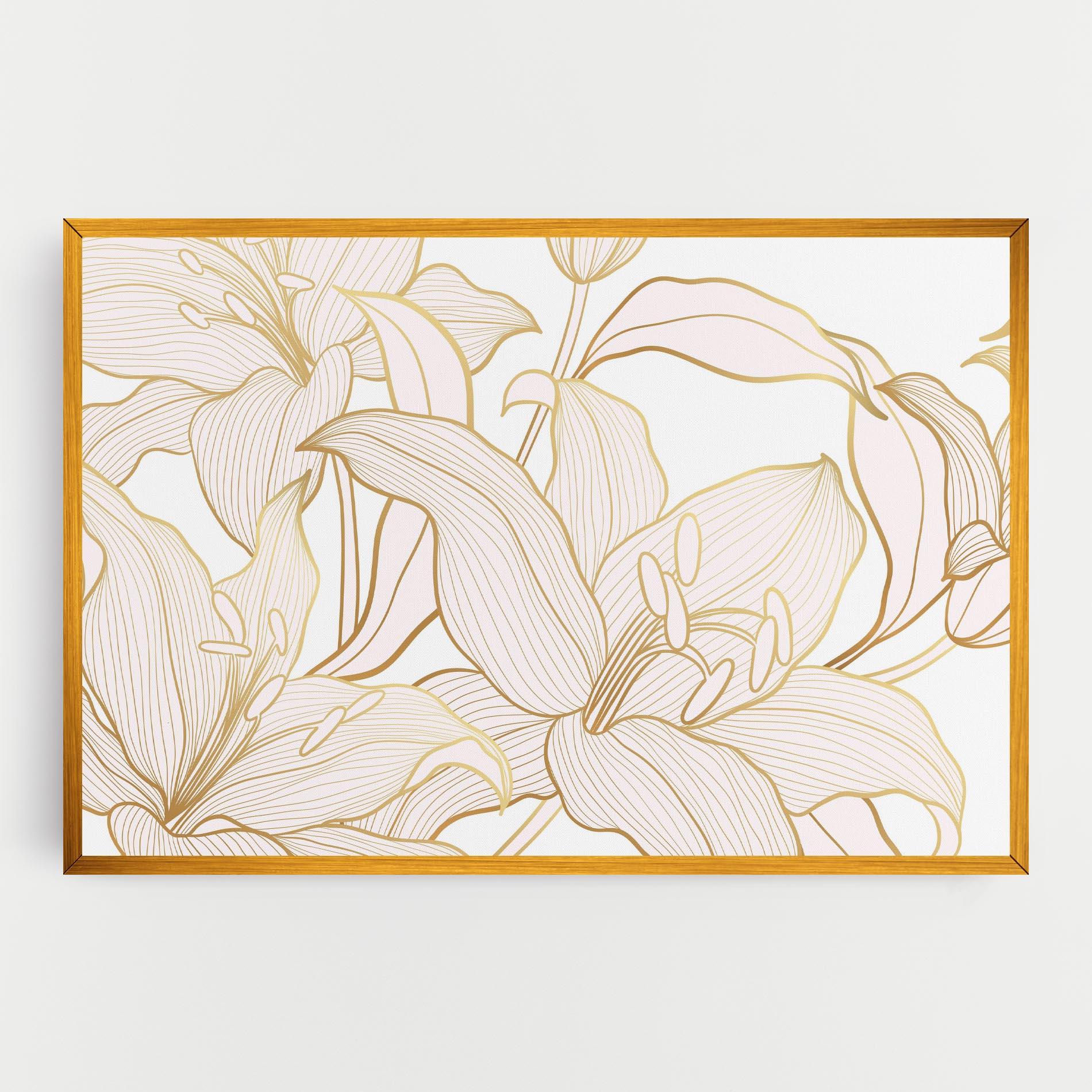 Leinwandbild Gold Lily mockup 0