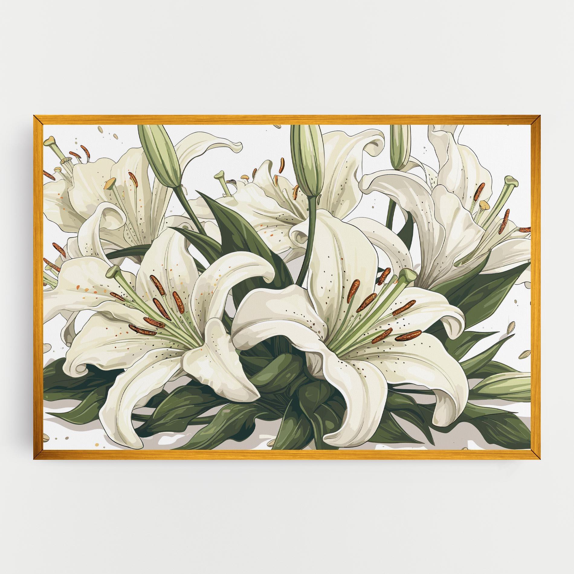 Leinwandbild Grey White Lily mockup 0