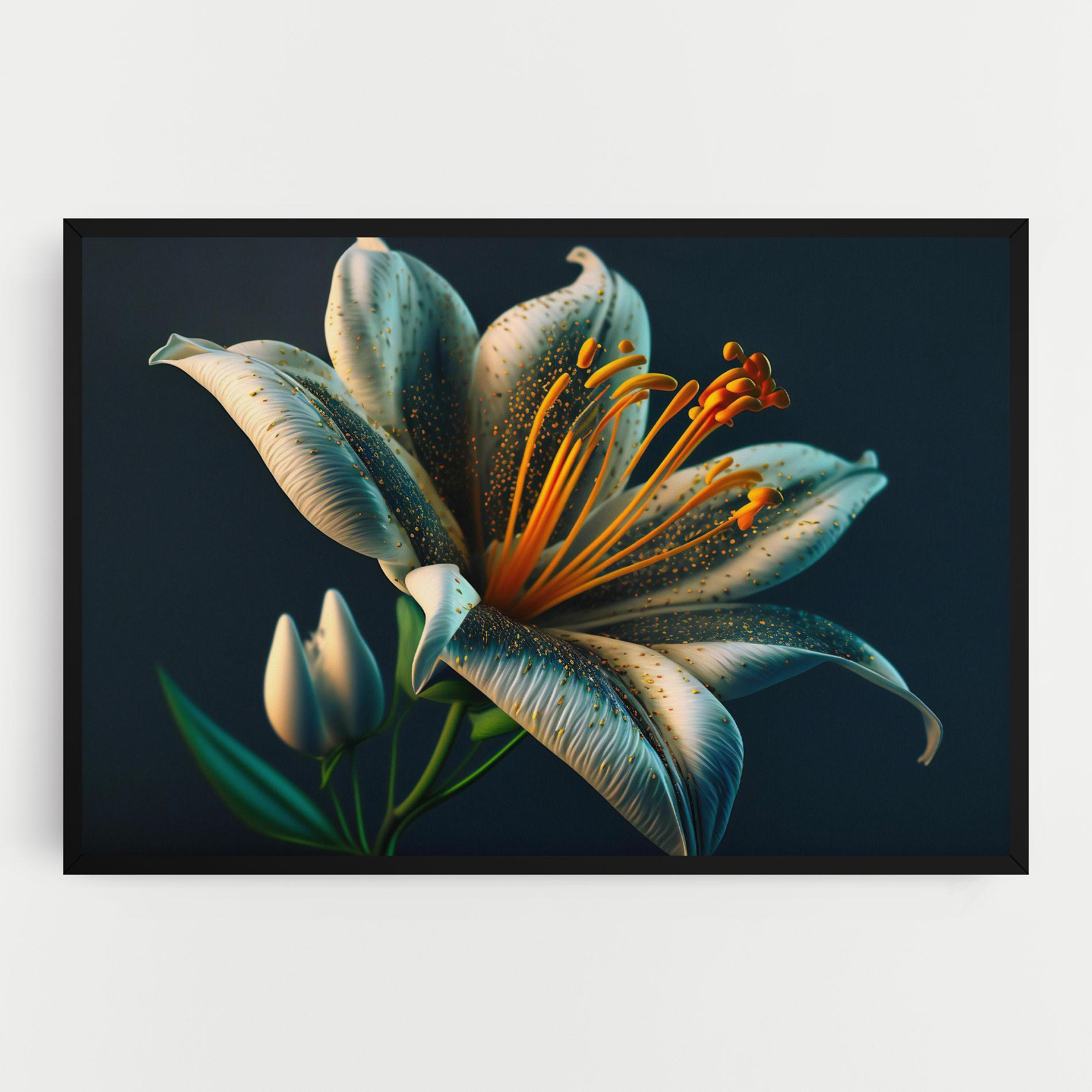 Leinwandbild Blue Grey Lily mockup 0