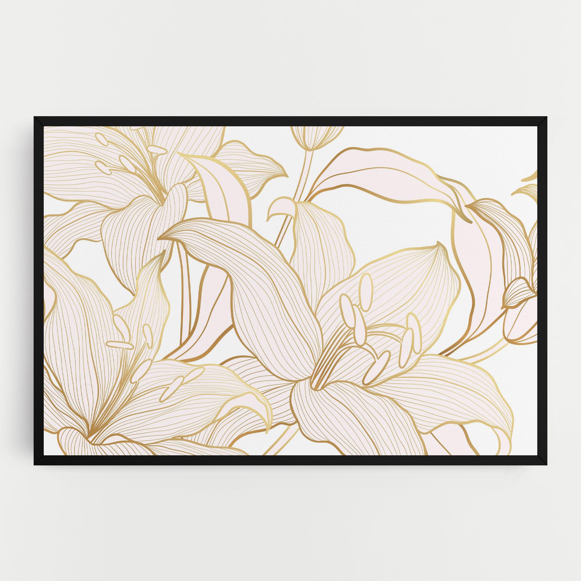 Leinwandbild Gold Lily mockup 0