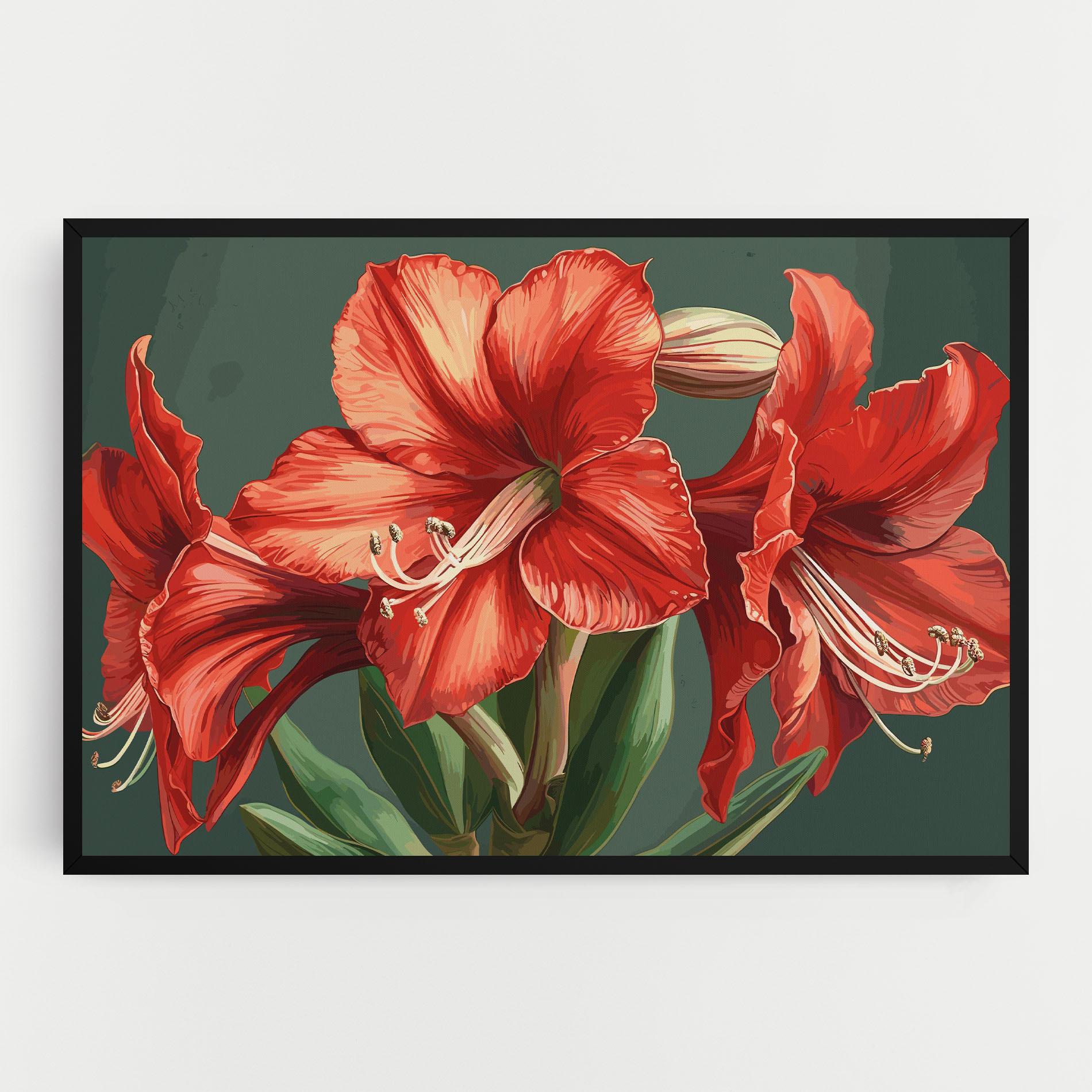 Leinwandbild Lily Orange Art mockup 0