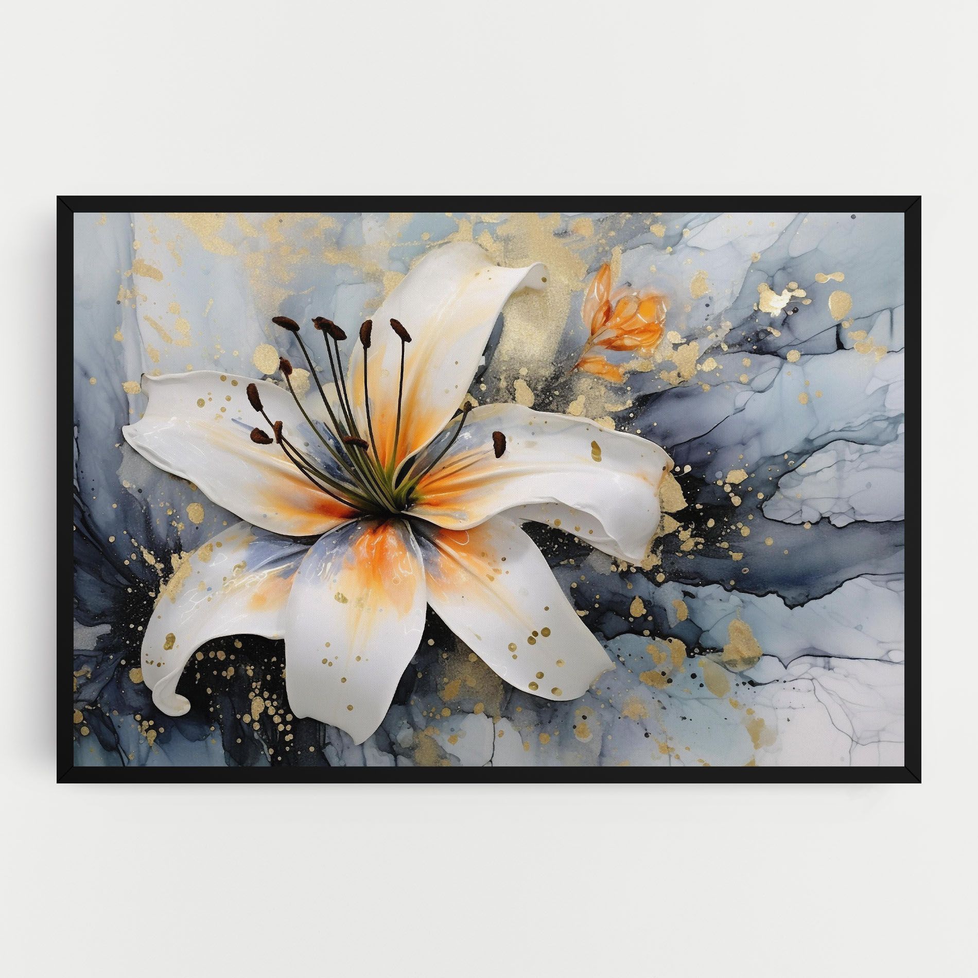 Lily With Orange Painting mockup 0