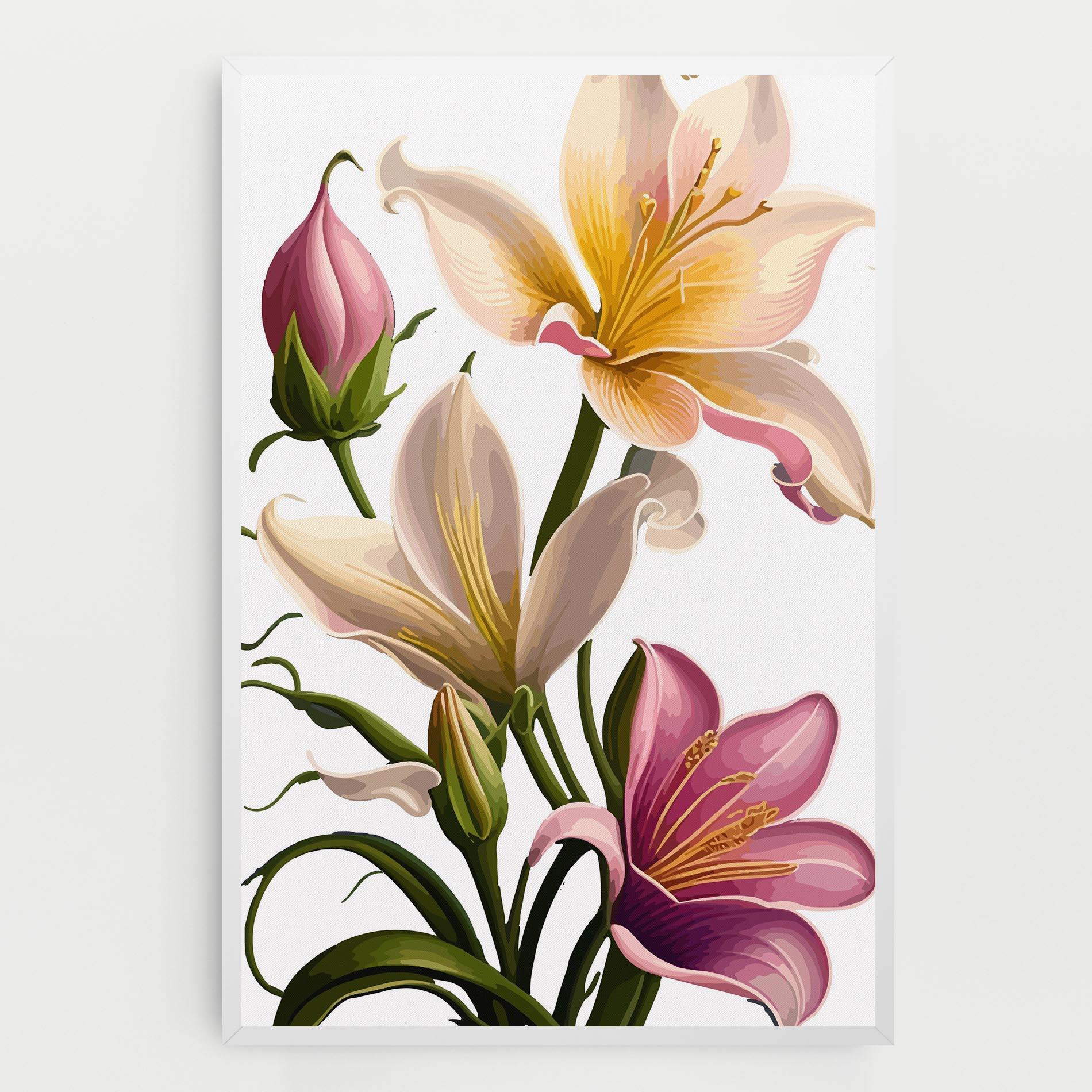 Leinwandbild Purple White Lily mockup 0