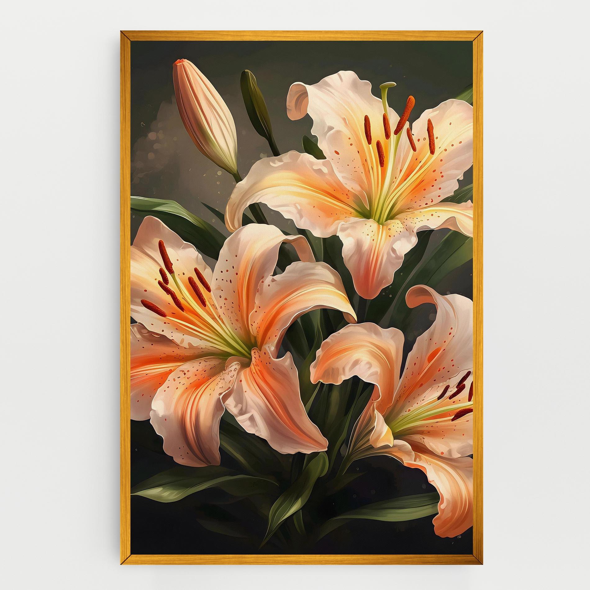 Leinwandbild Light Orange Lily mockup 0