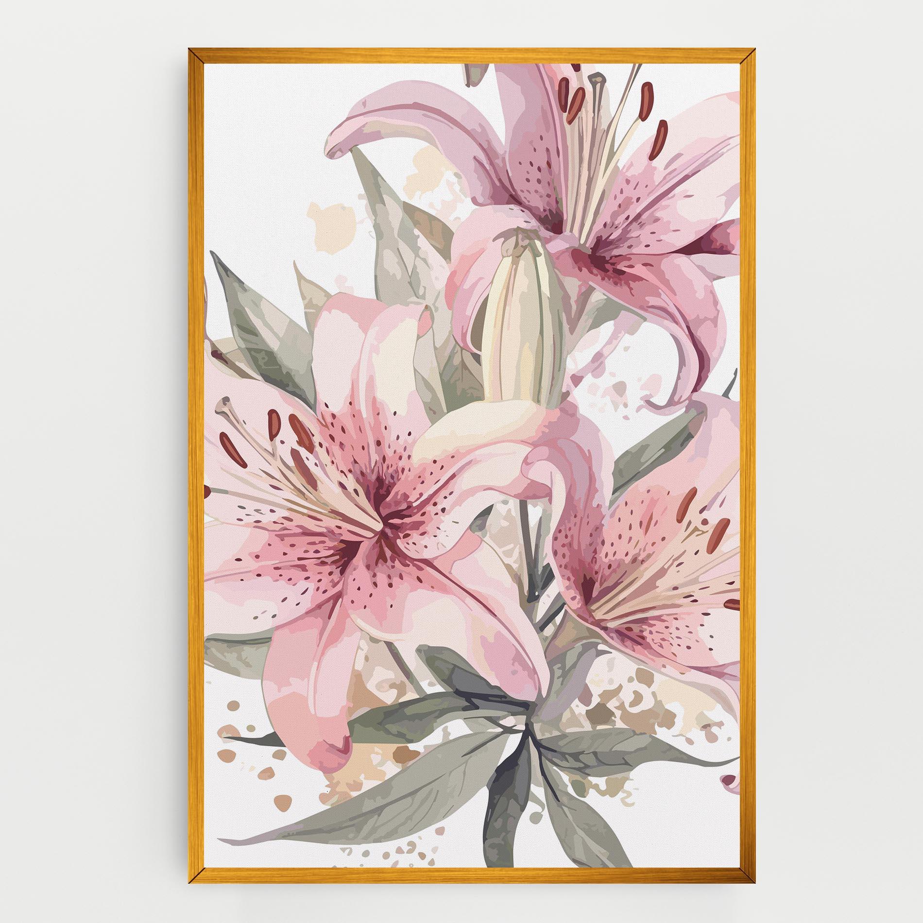 Leinwandbild Light Pink Lily Art mockup 0