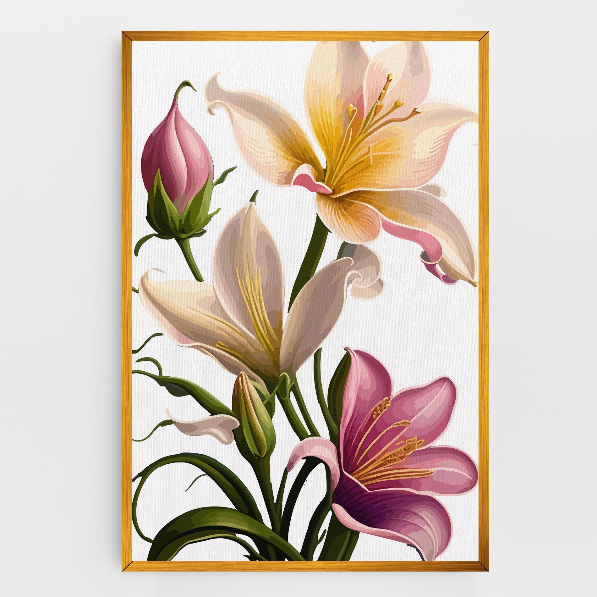 Leinwandbild Purple White Lily mockup 0