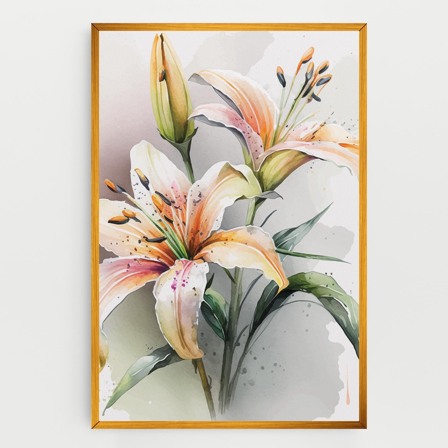 Leinwandbild White Orange Lily mockup 0