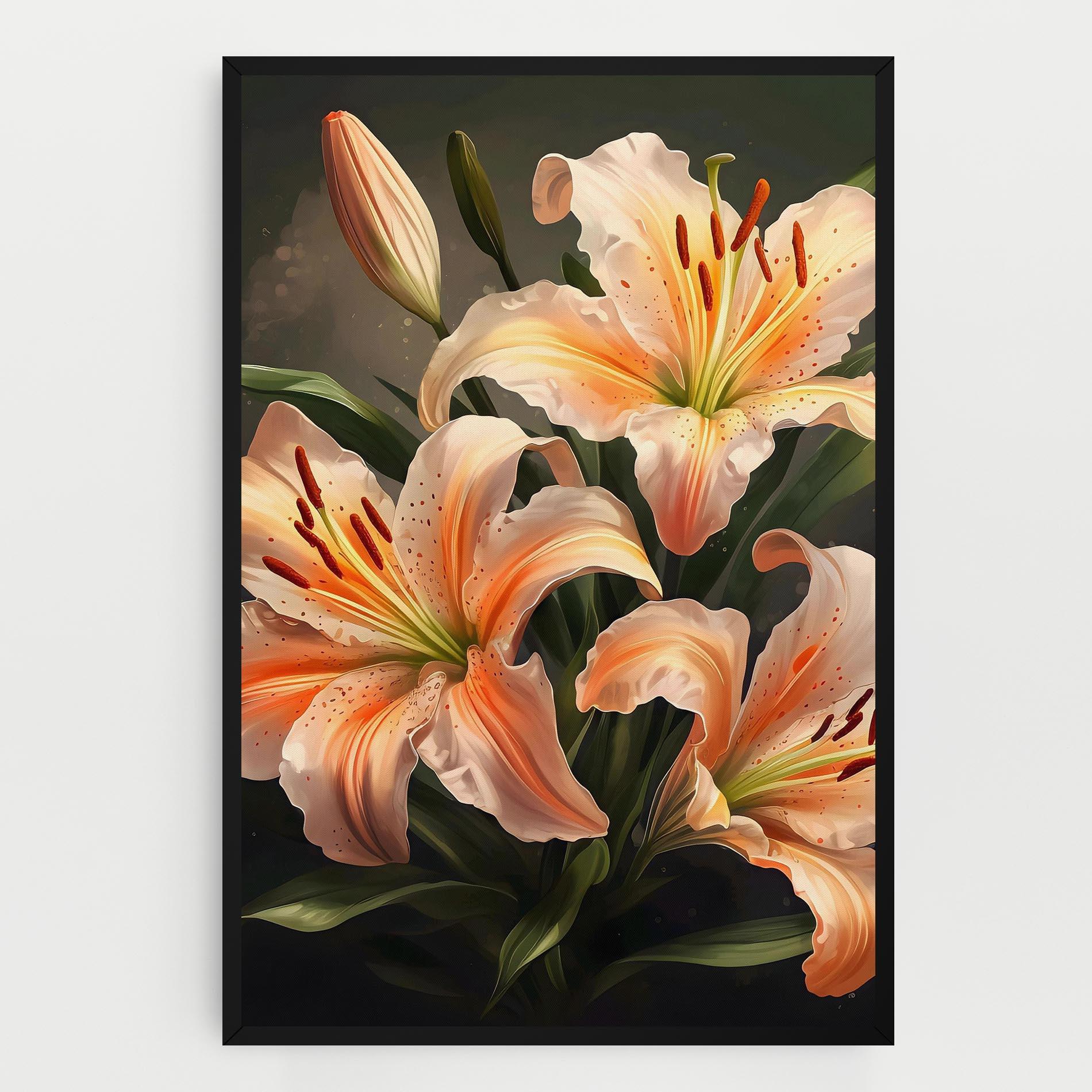 Leinwandbild Light Orange Lily mockup 0