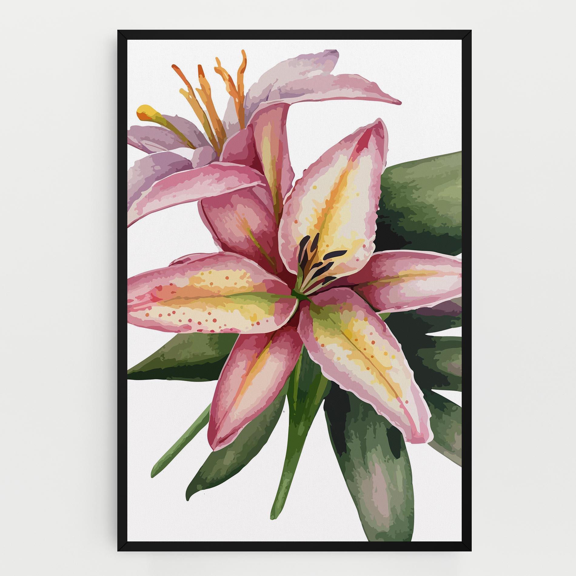 Leinwandbild Lily Pretty Pink mockup 0