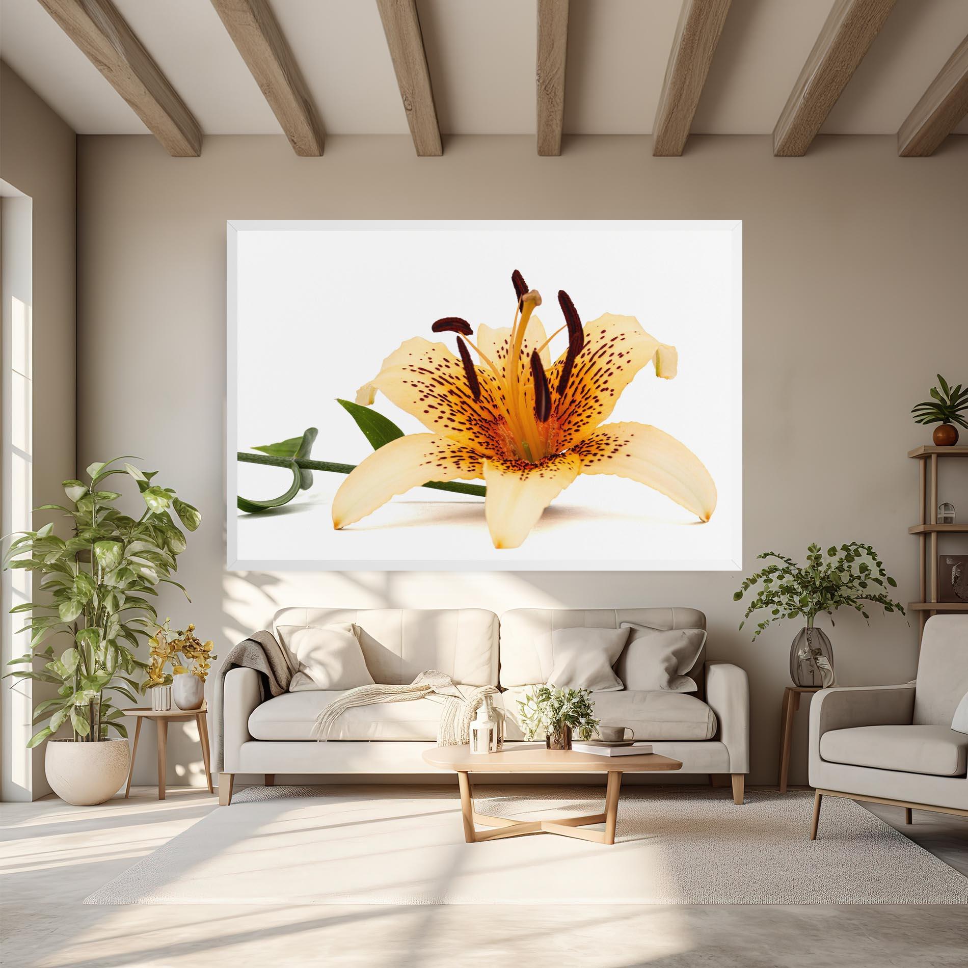 Leinwandbild Big Yellow Lily mockup 6
