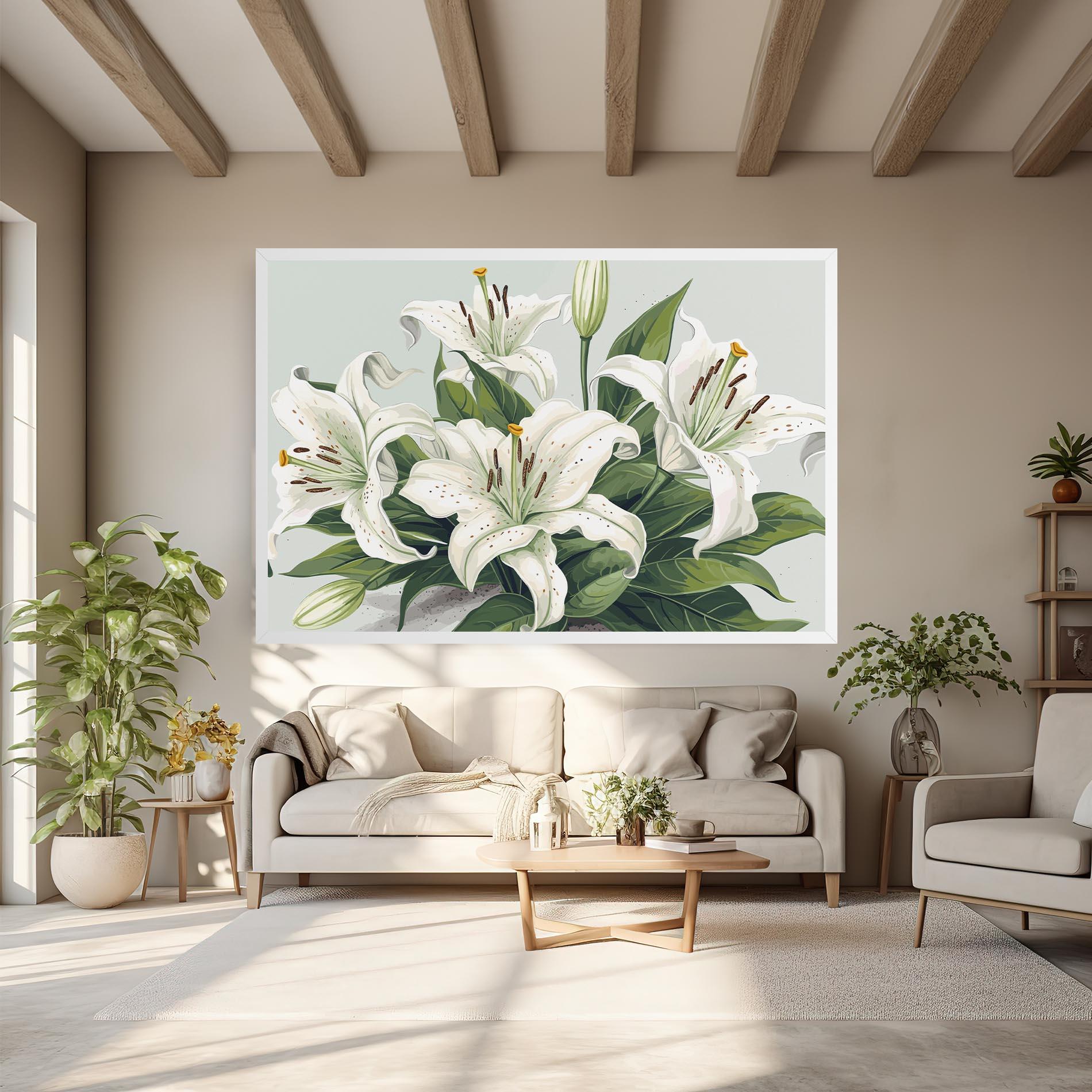 Leinwandbild Light Lily Art mockup 6