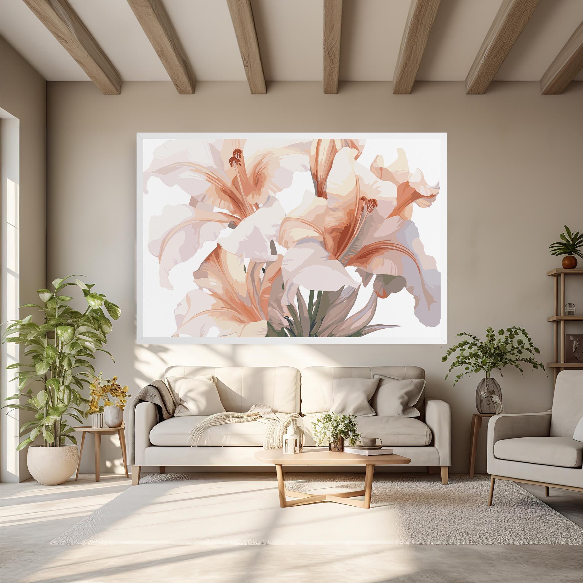 Leinwandbild Light Pink Lily mockup 6