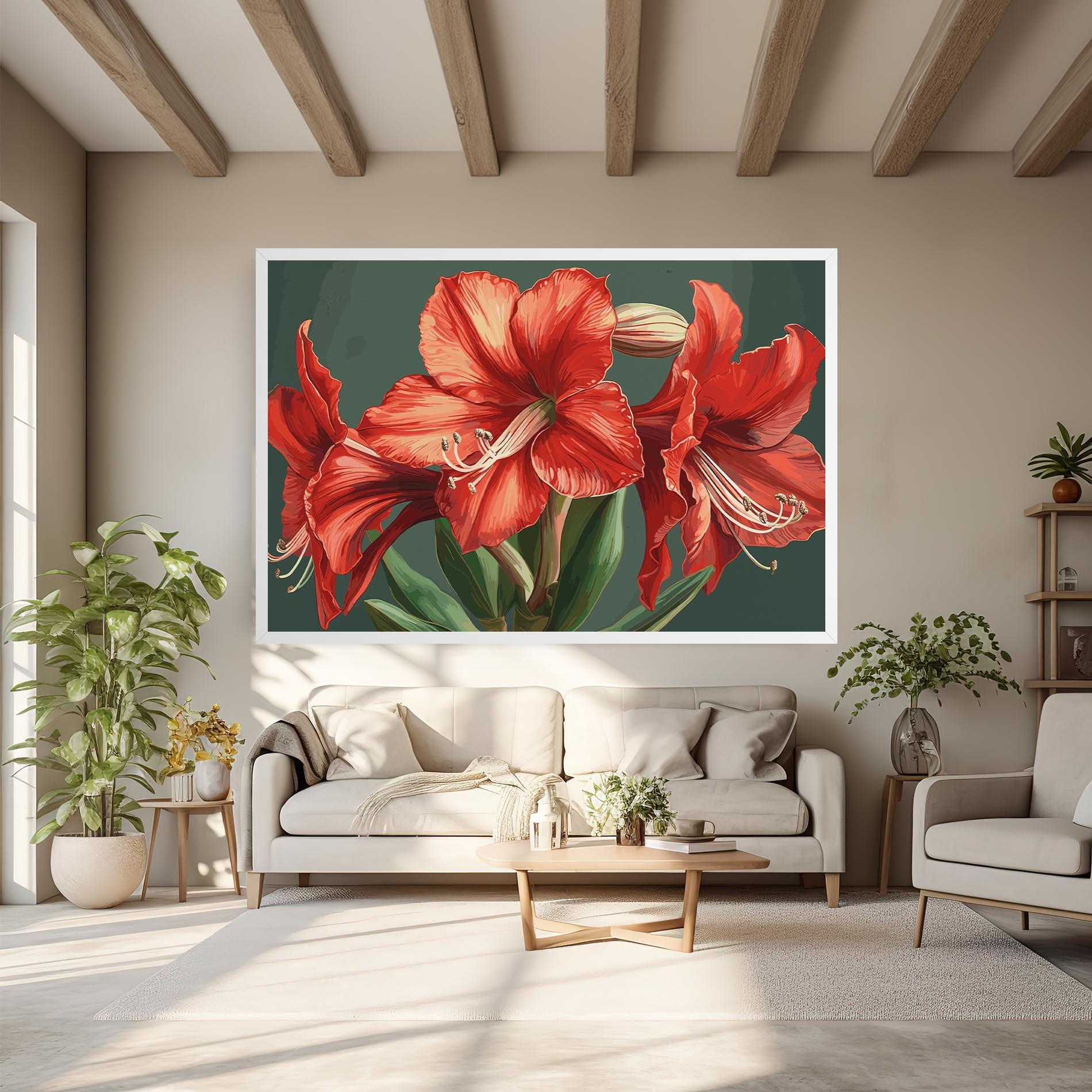 Leinwandbild Lily Orange Art mockup 6